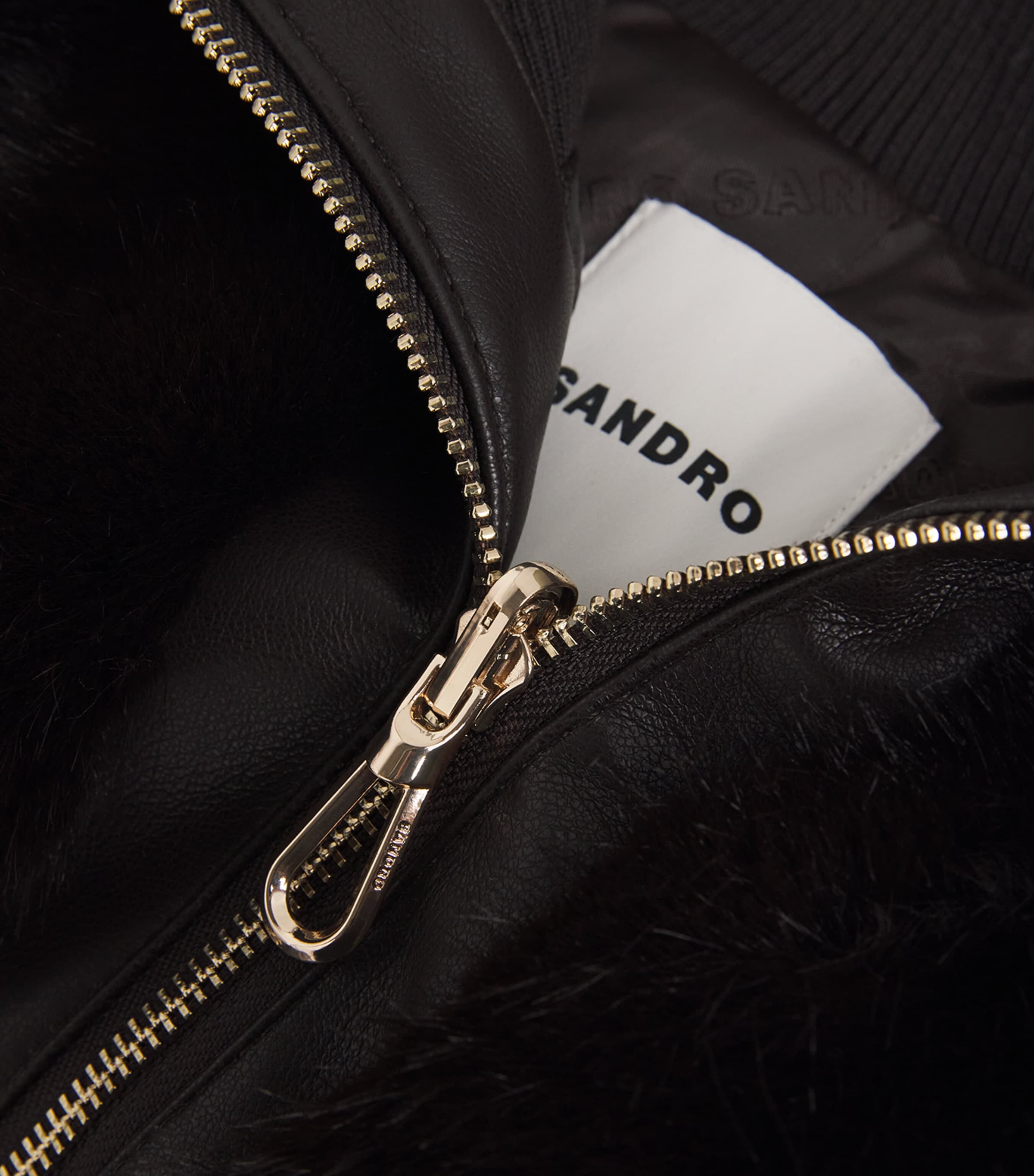 Faux Fur Cropped Jacket BROWN Image 5