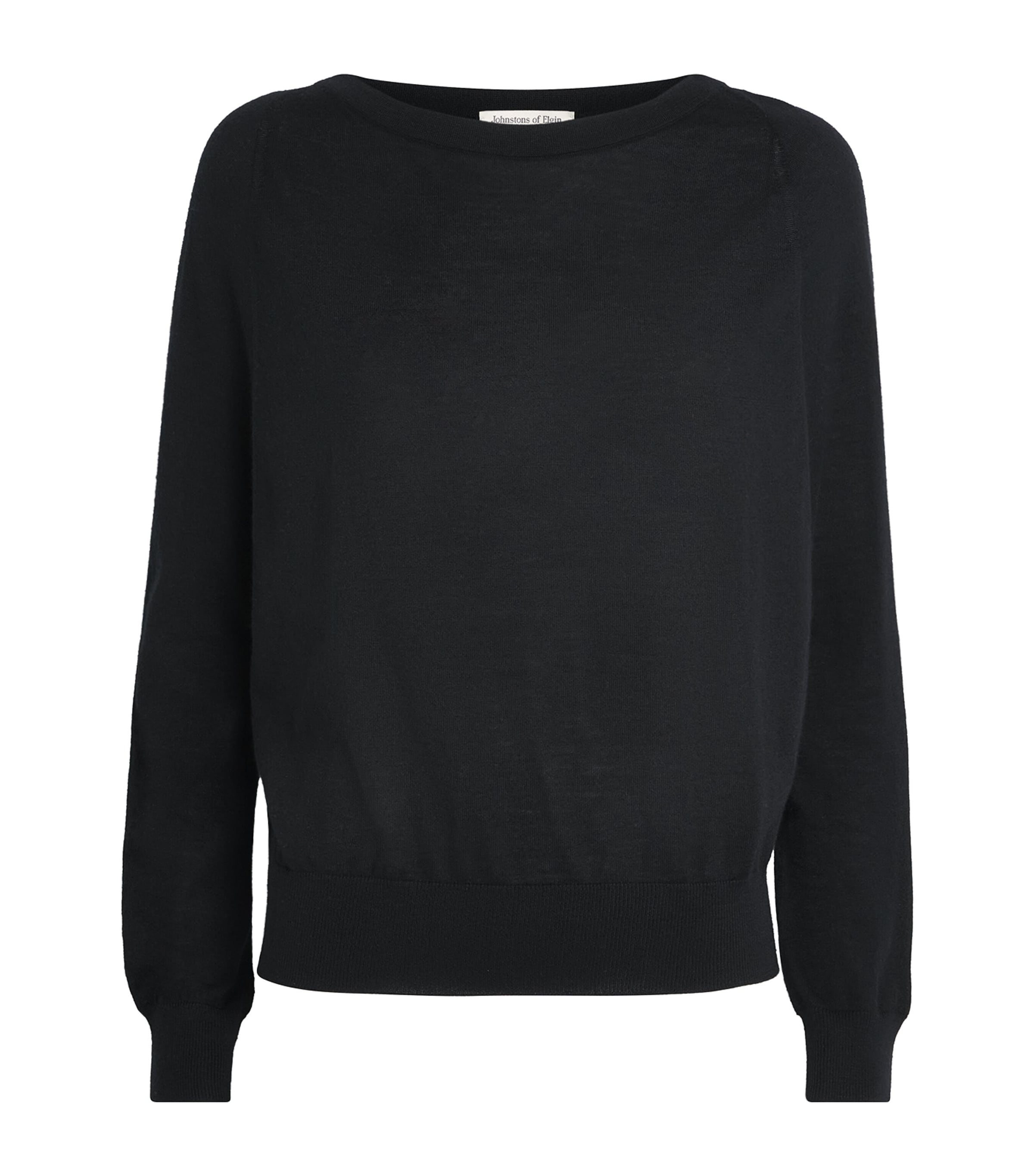 Johnstons Of Elgin Womens Cashmere Finola Sweater Black Image 1