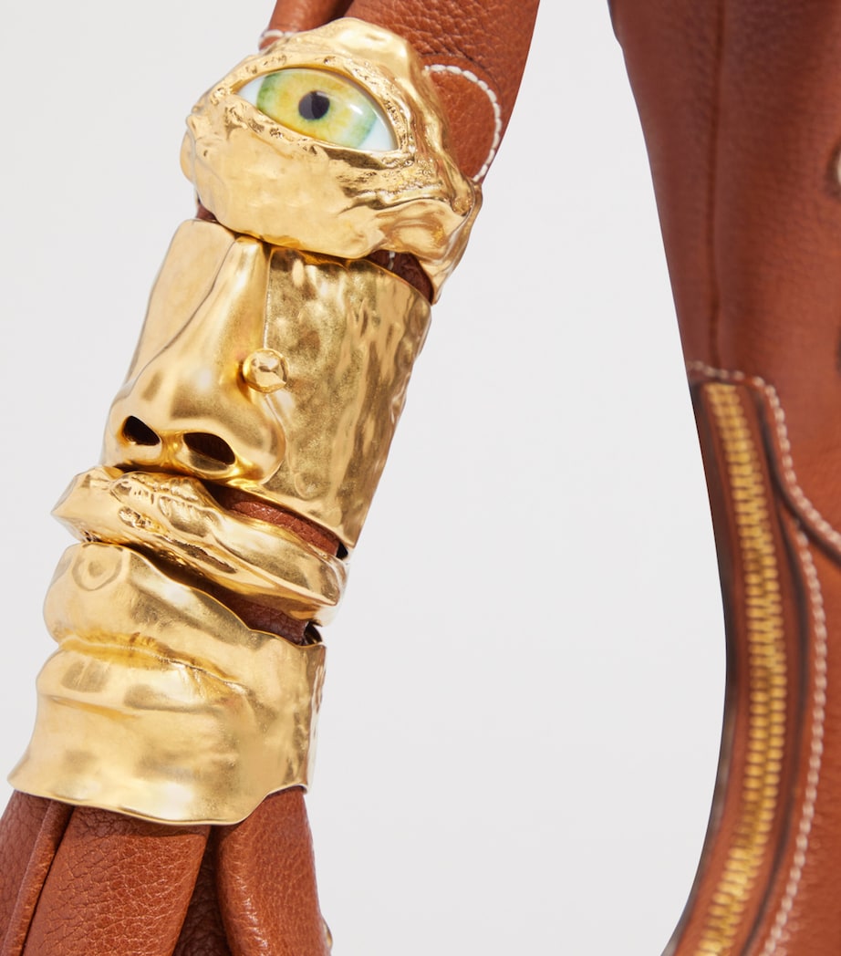 Small Leather Soufflé Shoulder Bag 806 CARAMEL Image 3