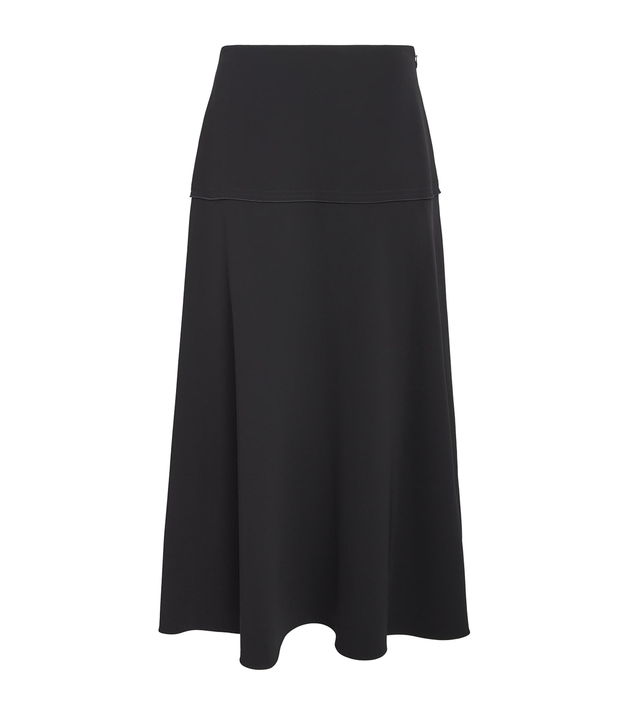 Theory Womens Admiral Crepe Midi Circle Skirt Black Image 1