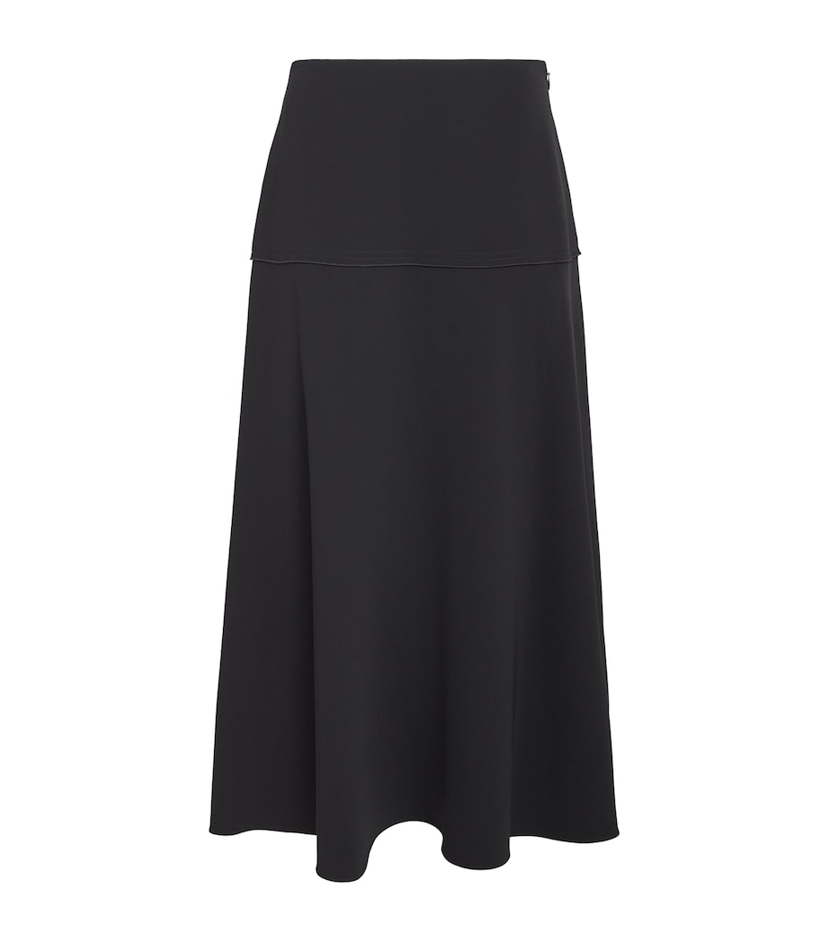 Theory Womens Admiral Crepe Midi Circle Skirt Black Image 1
