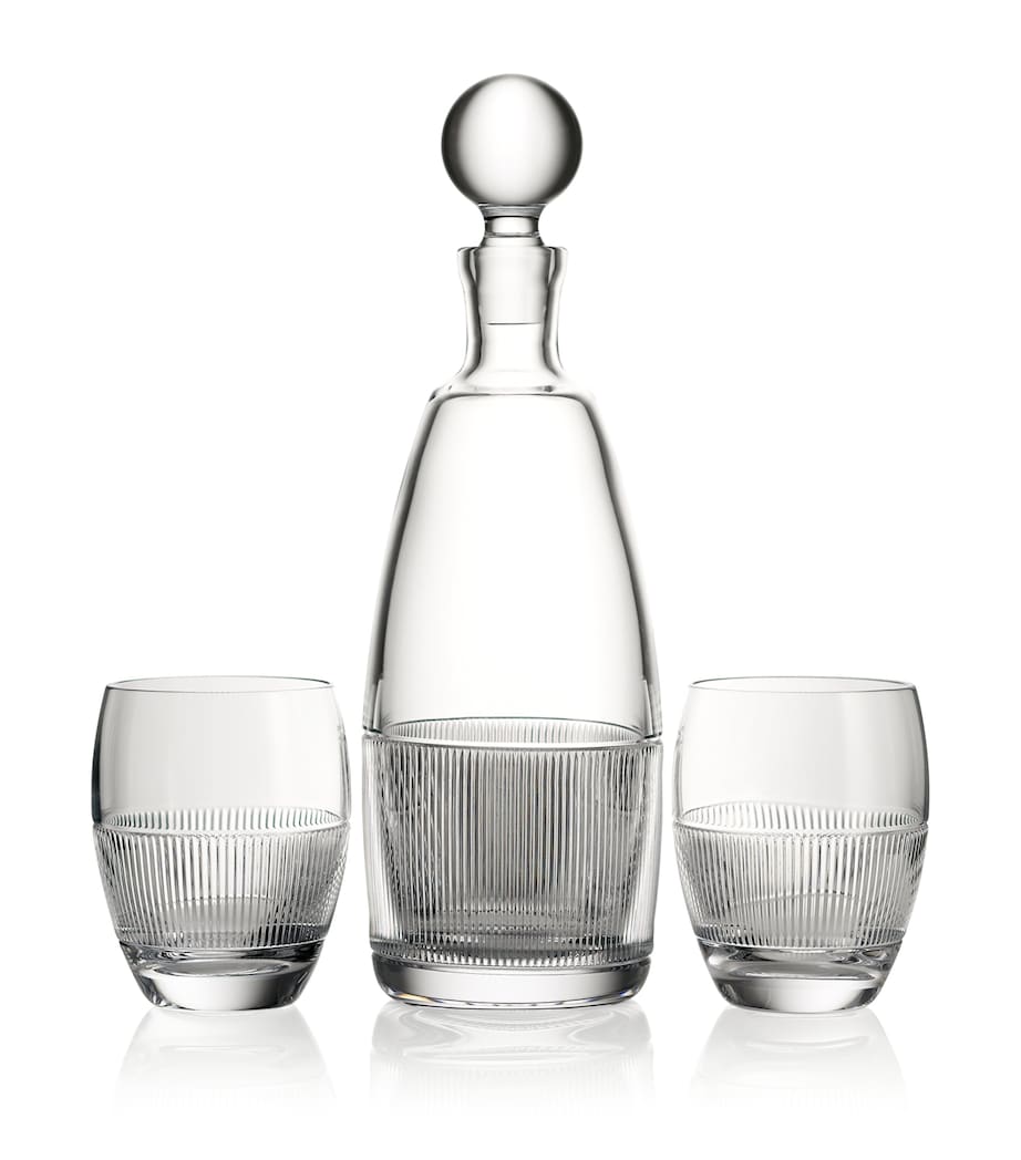 Wedgwood Crystal Decanter and Tumbler Helia Set Clear Image 1