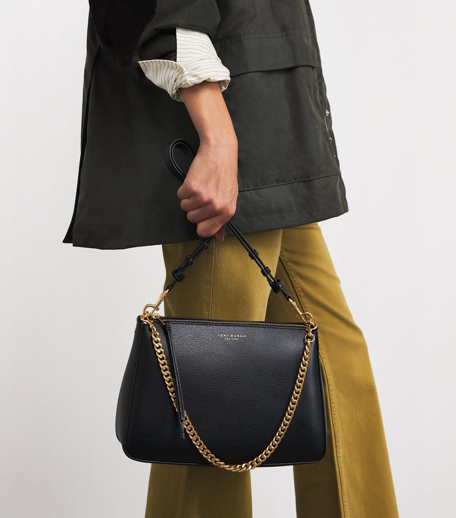 Leather Perry Shoulder Bag 001 BLACK Image 5