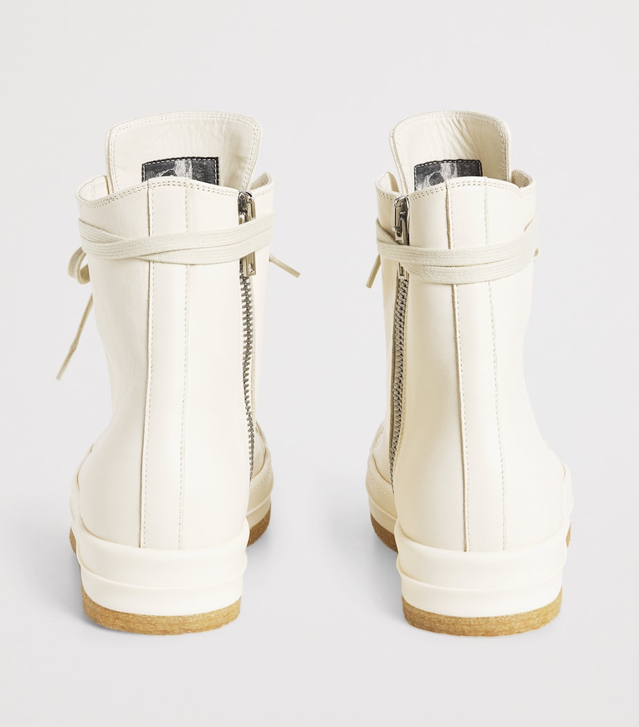 Leather High-Top Sneakers MILK/MILK/MILK Image 4