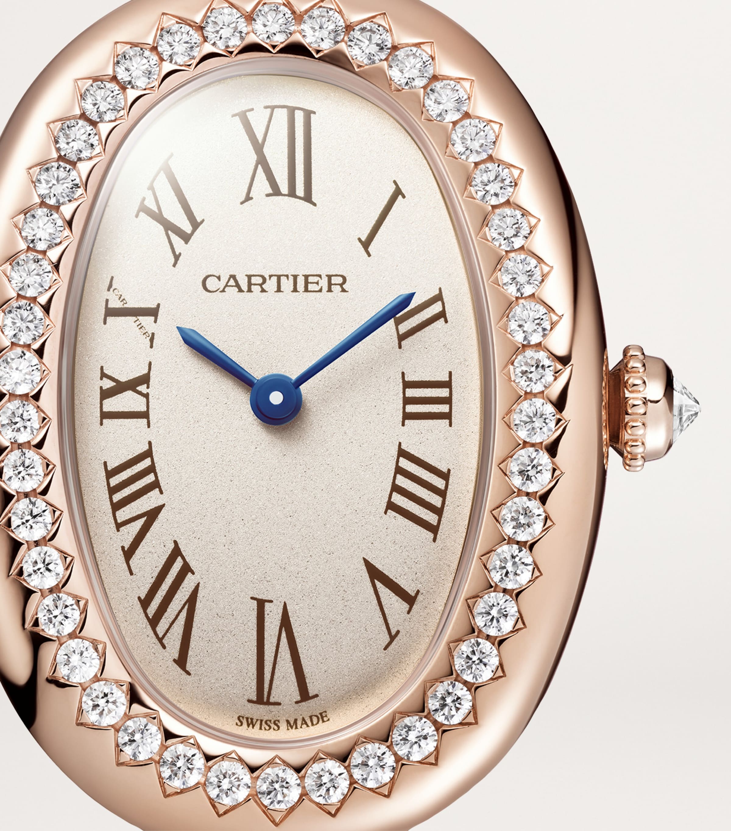 Small Rose Gold and Diamond Baignoire de Cartier Watch 23.1mm (Size 15) ROSE GOLD Image 2