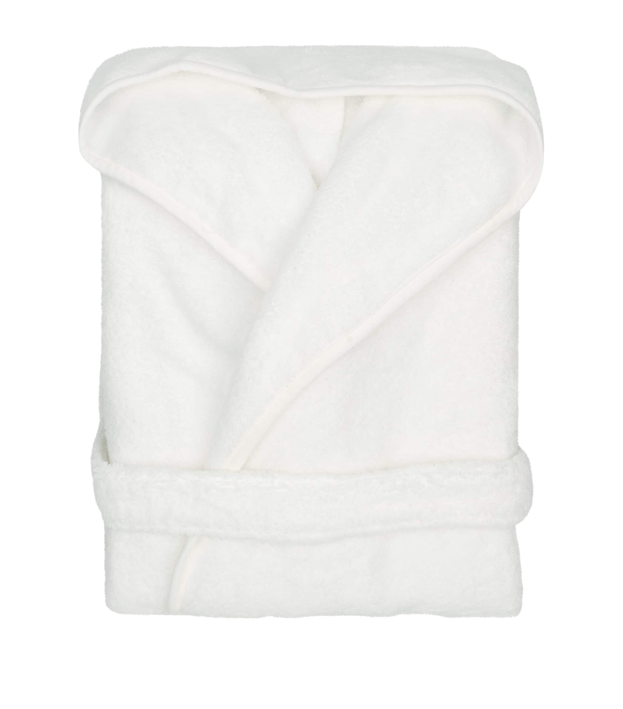 Zero Twist Hooded Bathrobe (Medium) WHITE Image 3