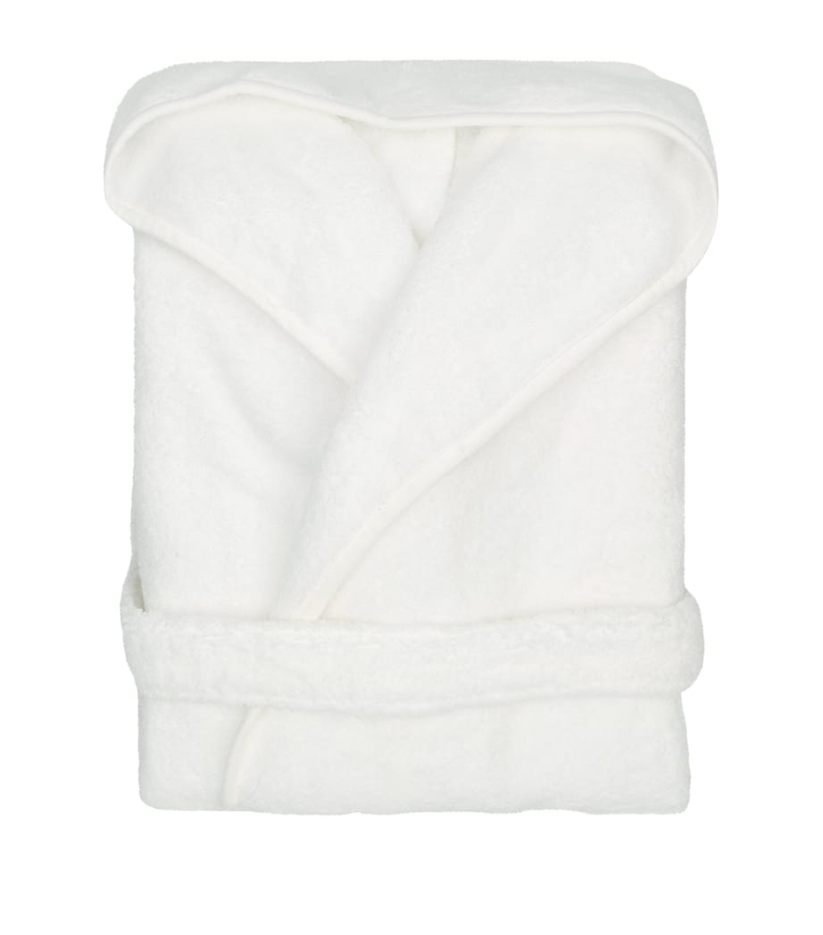 Zero Twist Hooded Bathrobe (Medium) WHITE Image 3