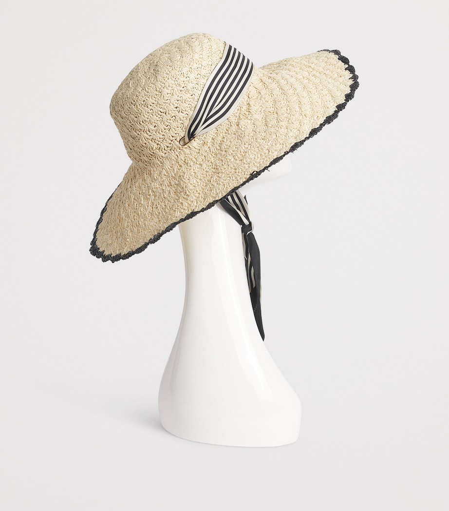 Raffia Sun Hat NATRUAL/BLACK NTLBLK Image 2