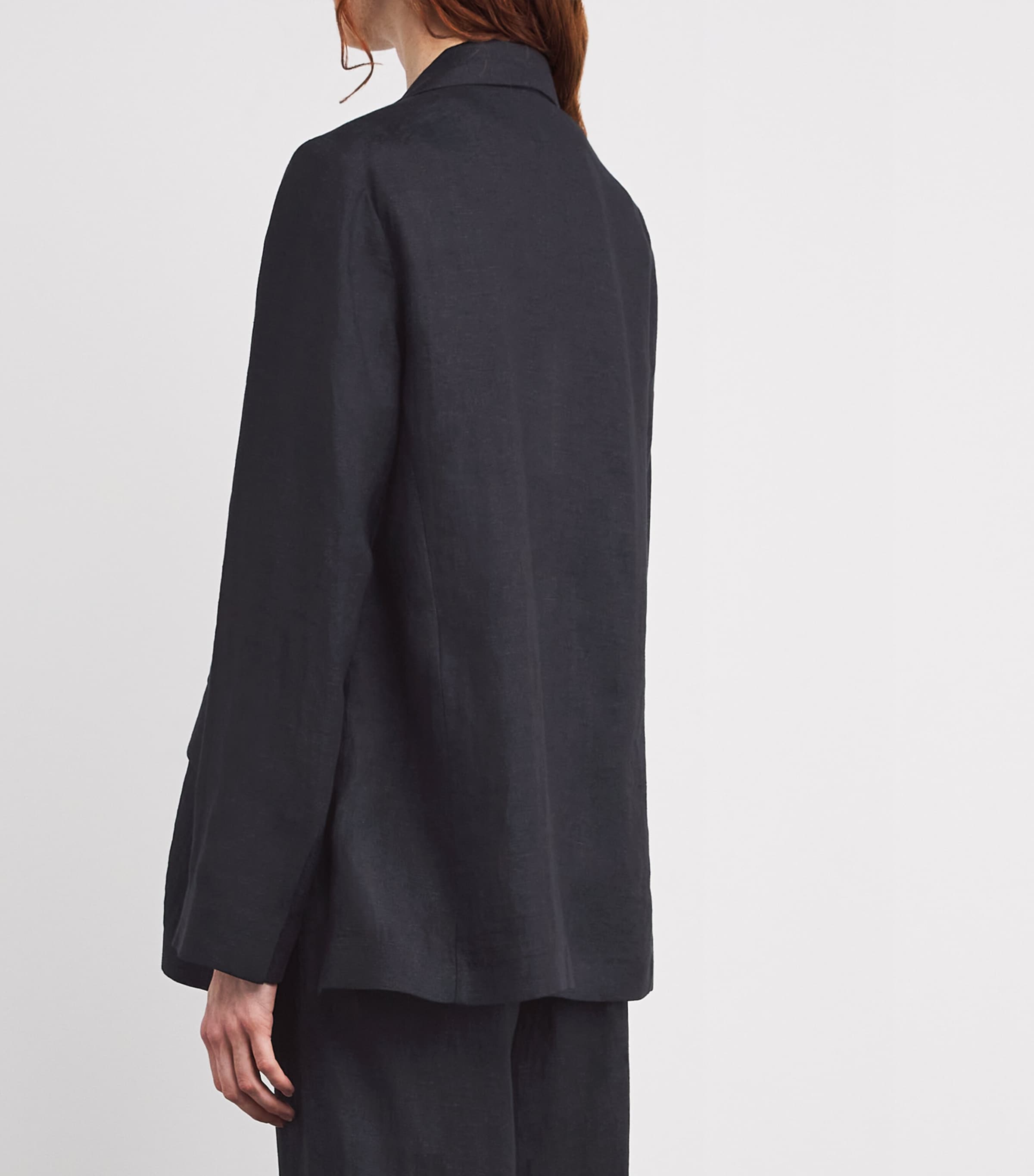 Linen Soft Blazer NERO Image 4