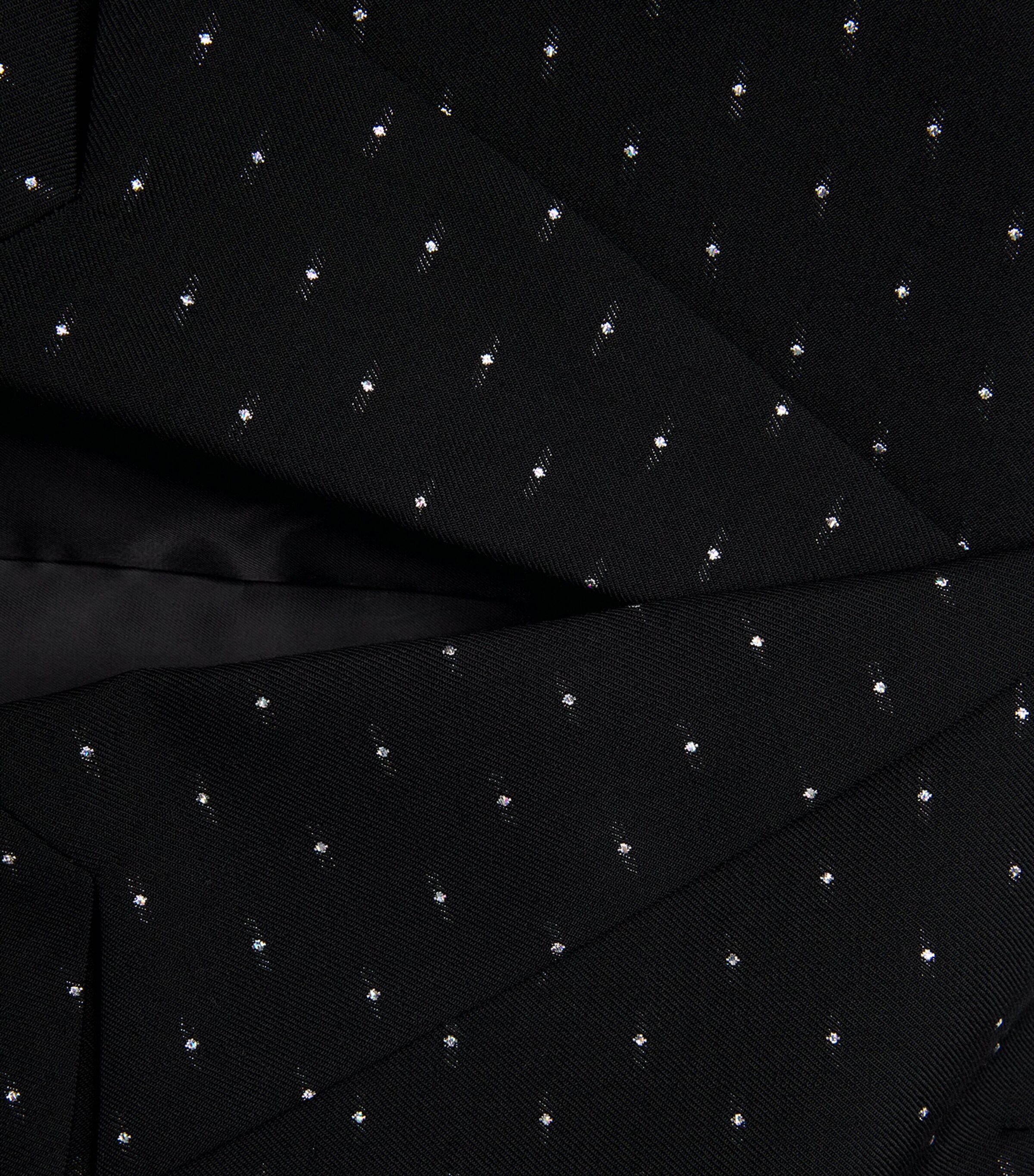 Huishan Zhang Womens Wool-Blend Polka Dot Gill Jacket Black Polka Dot Image 6