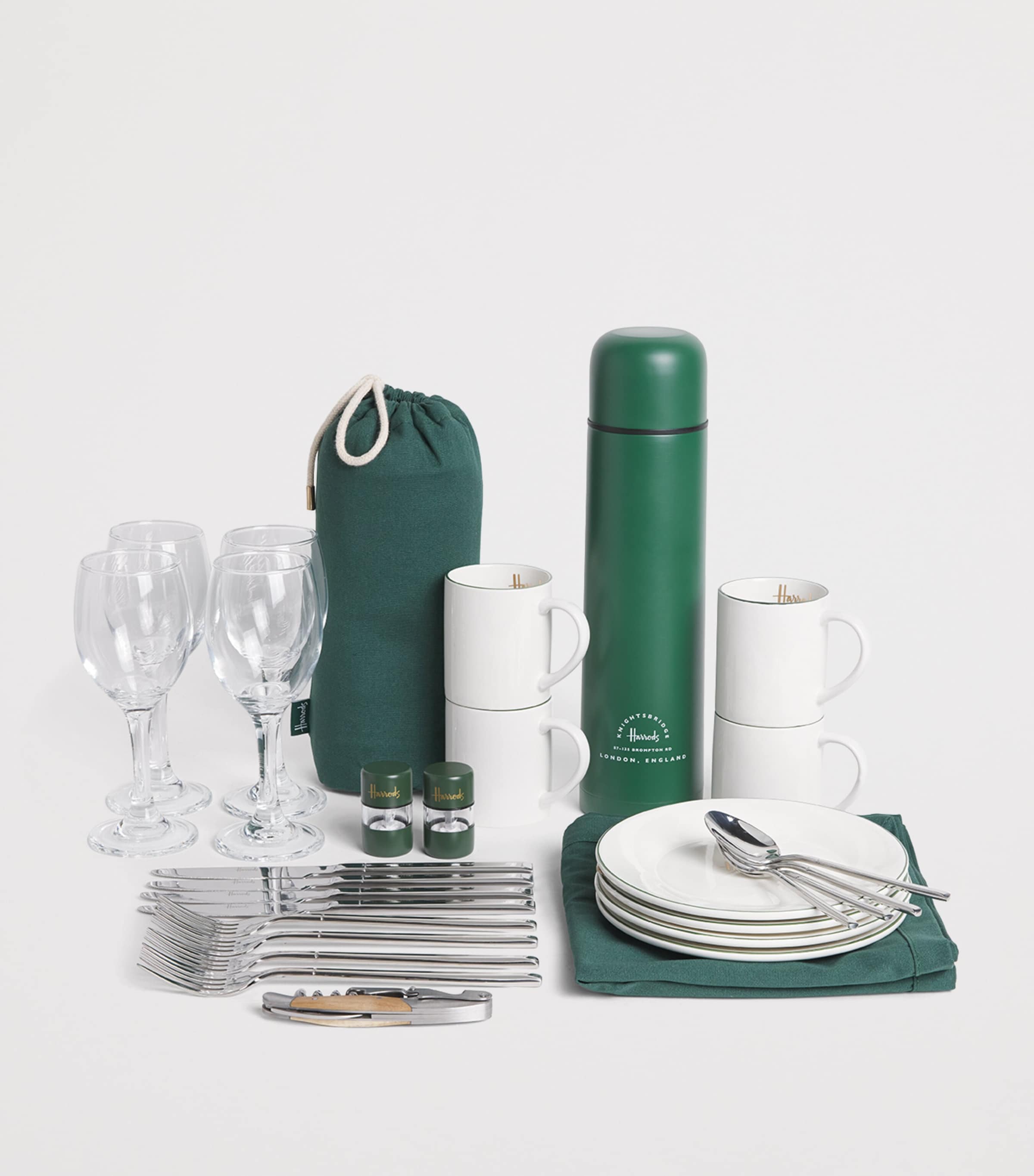 Fitted Picnic Hamper for 4 BROWN Image 3