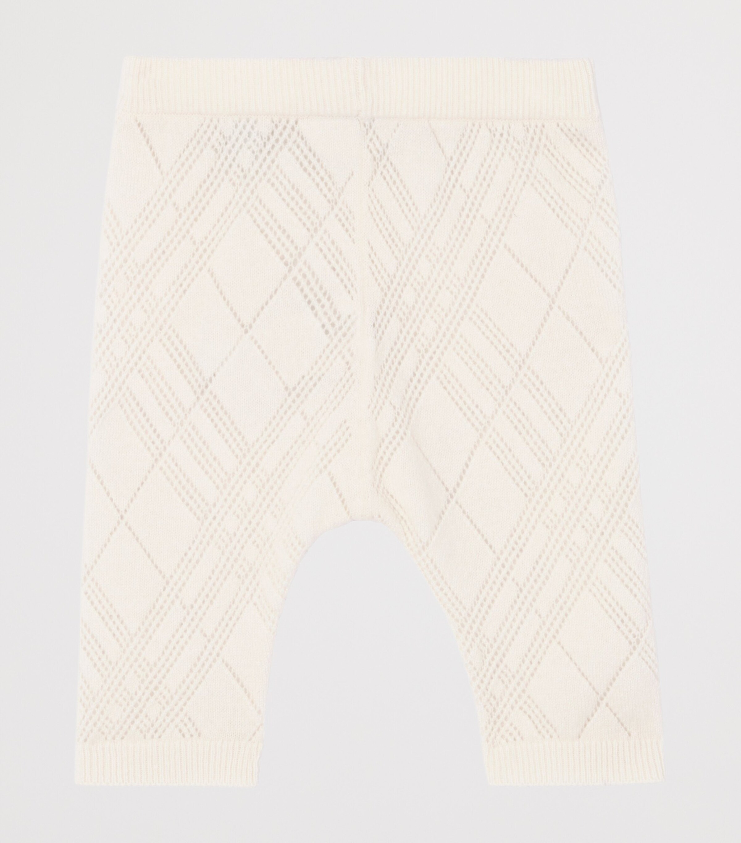 Burberry Kids Cashmere Check Cardigan and Trouser Set (1-18 Months) Ivory Image 5