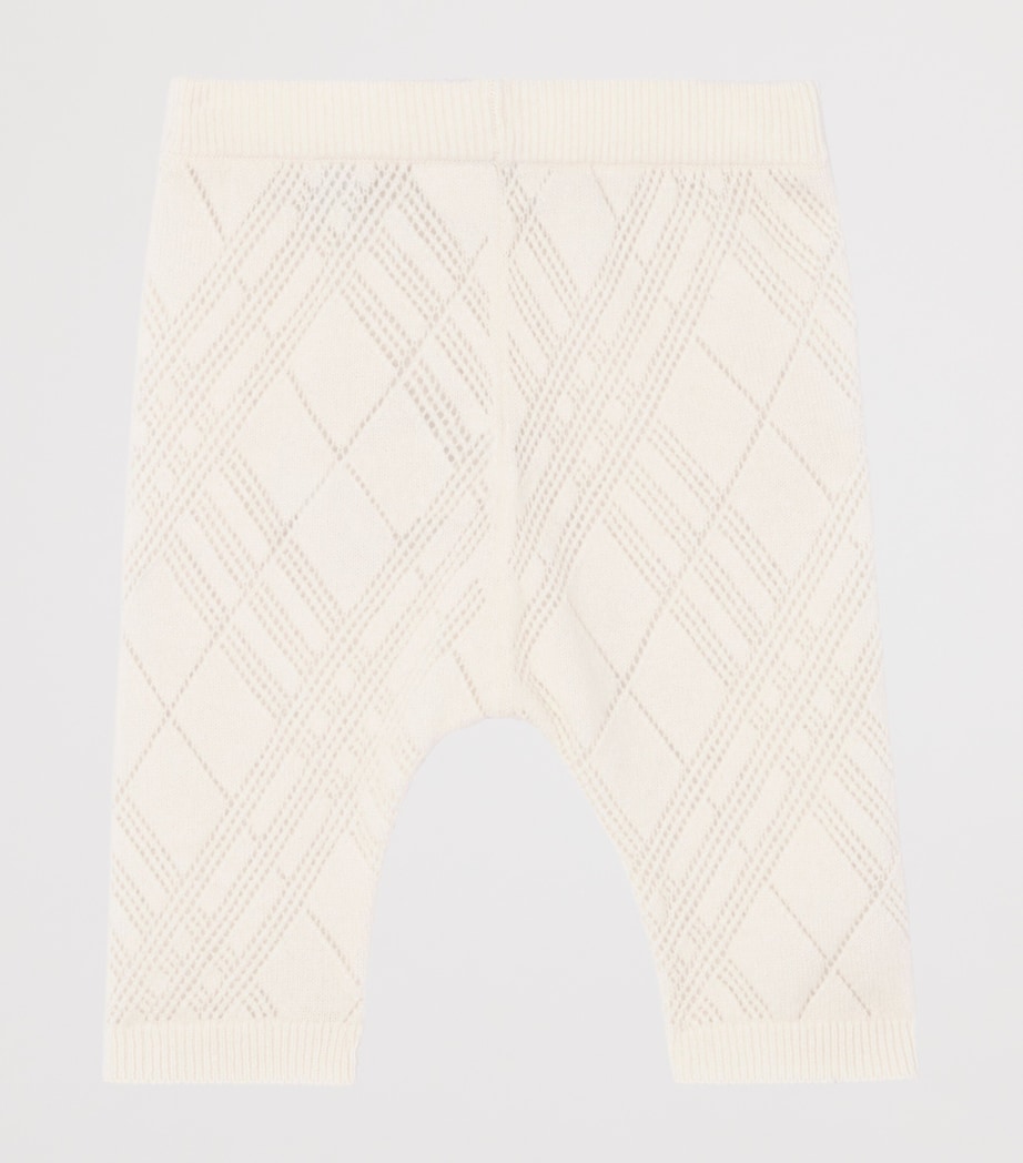 Burberry Kids Cashmere Check Cardigan and Trouser Set (1-18 Months) Ivory Image 5