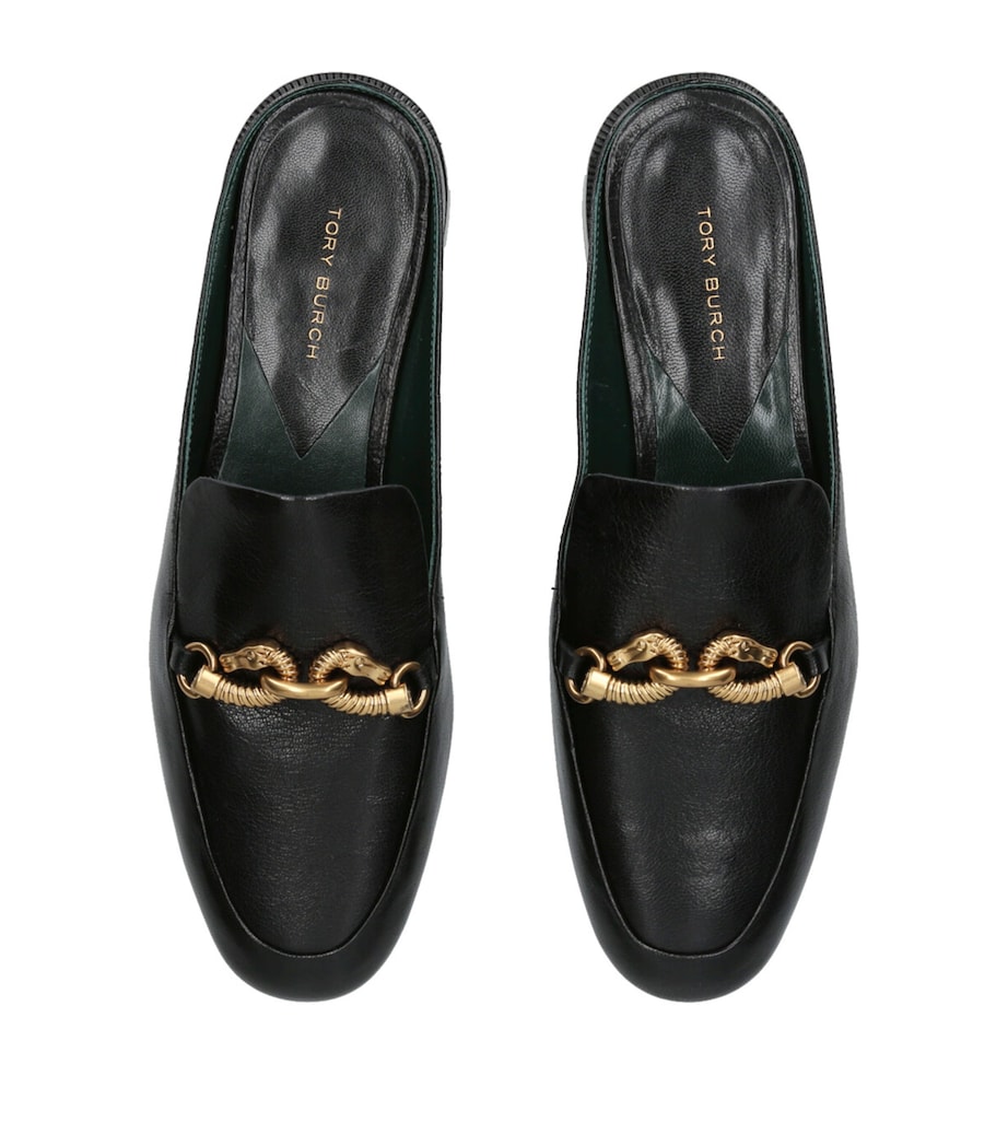 Leather Jessa Loafer Mules BLACK Image 4