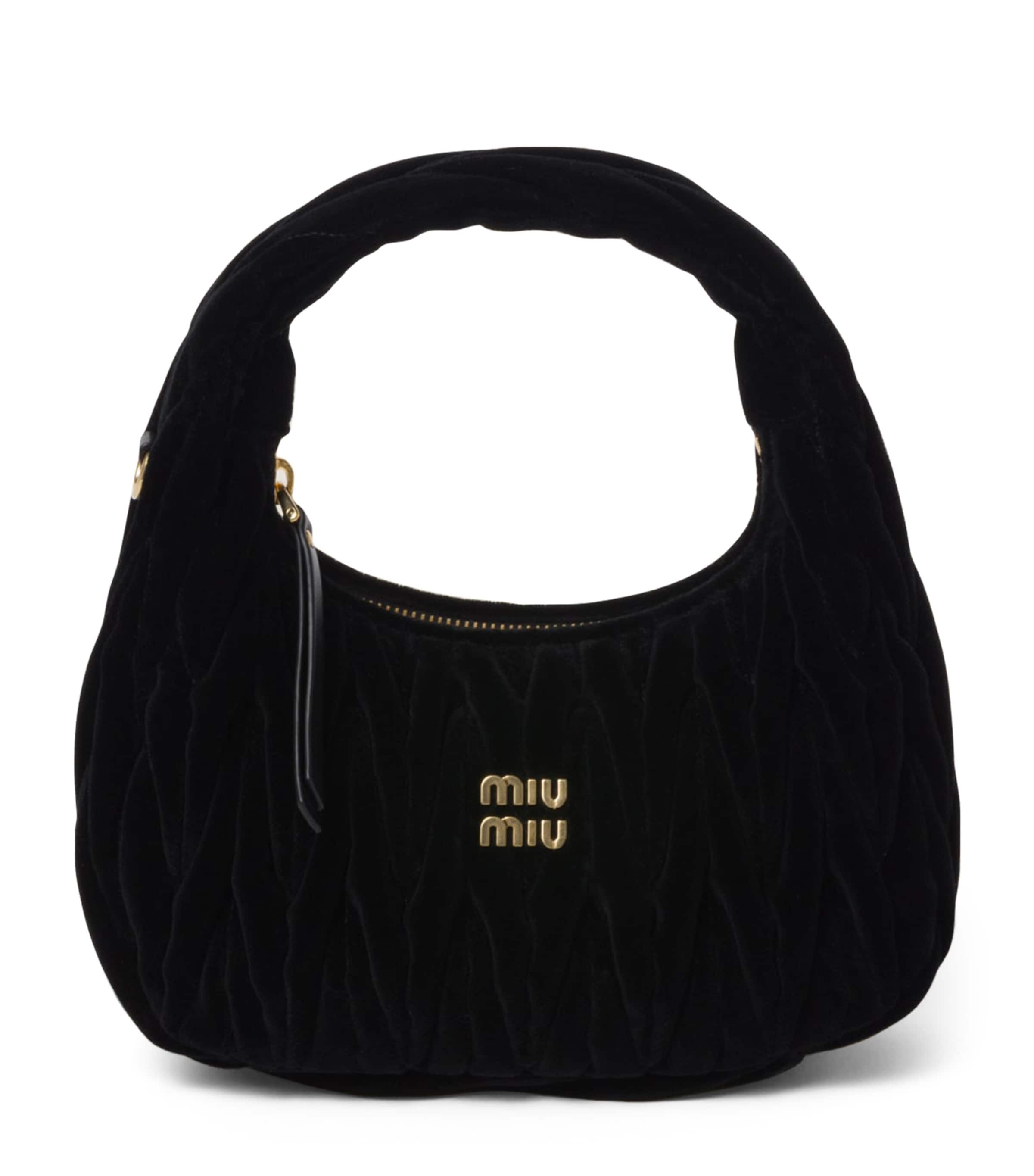 Miu Miu Small Velvet Wander Top-Handle Bag Image 1