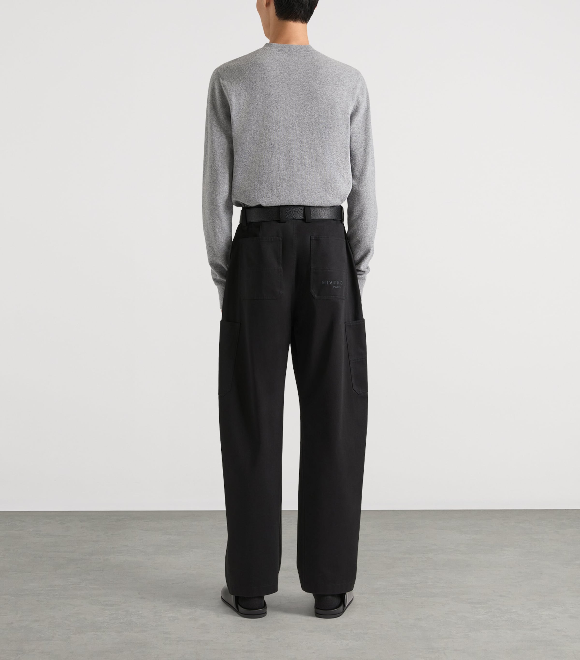 Wool-Cashmere Logo Sweater LIGHT GREY MELANGE Image 3