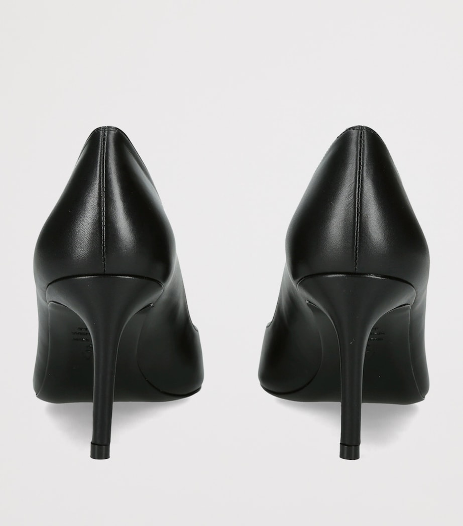 Stuart Weitzman Leather Stuart Power Pumps 75 Black Image 4