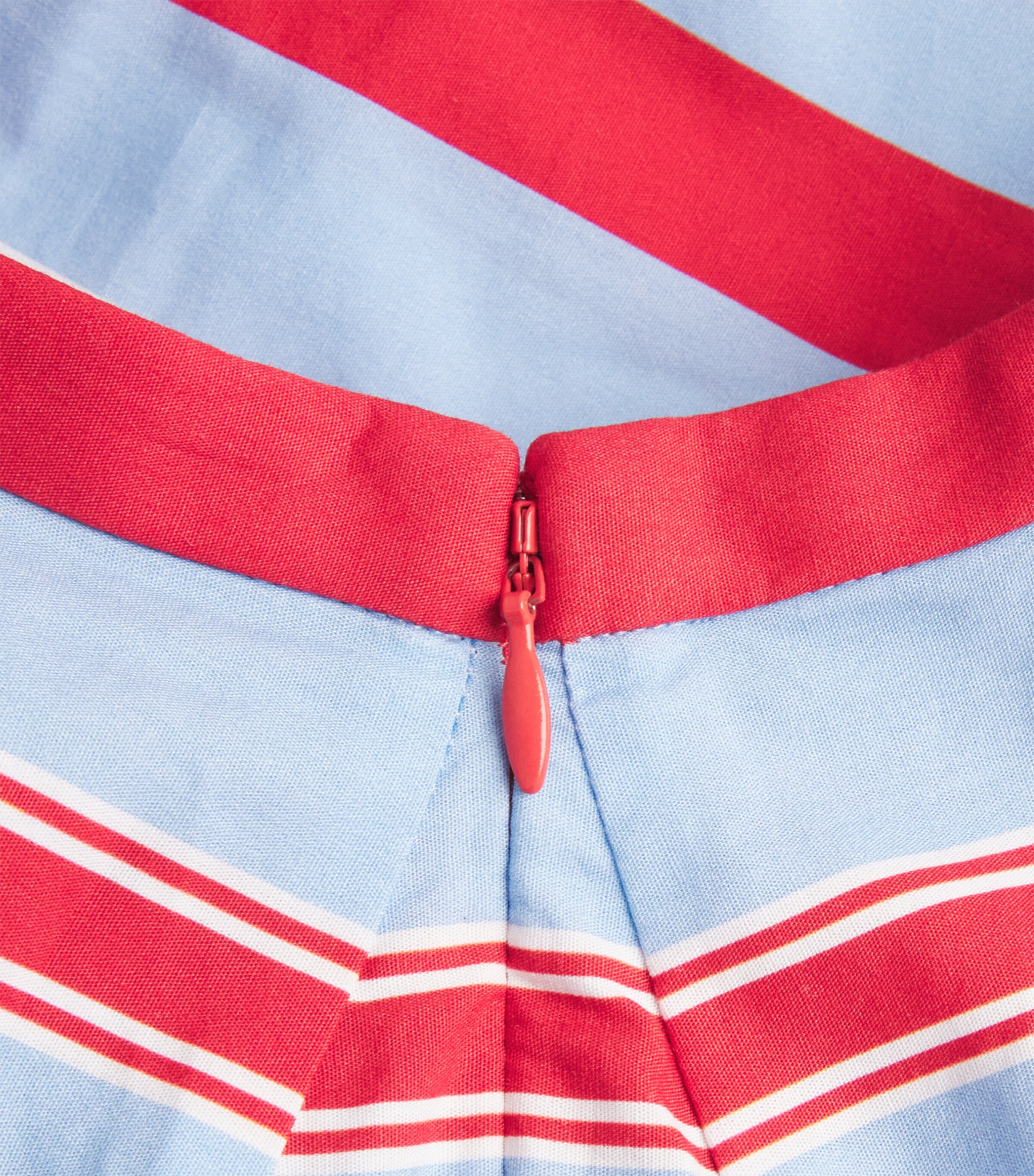 Emilia Wickstead Womens Organic Cotton Stripe Rhea Midi Skirt Bayedere Stripe Image 6