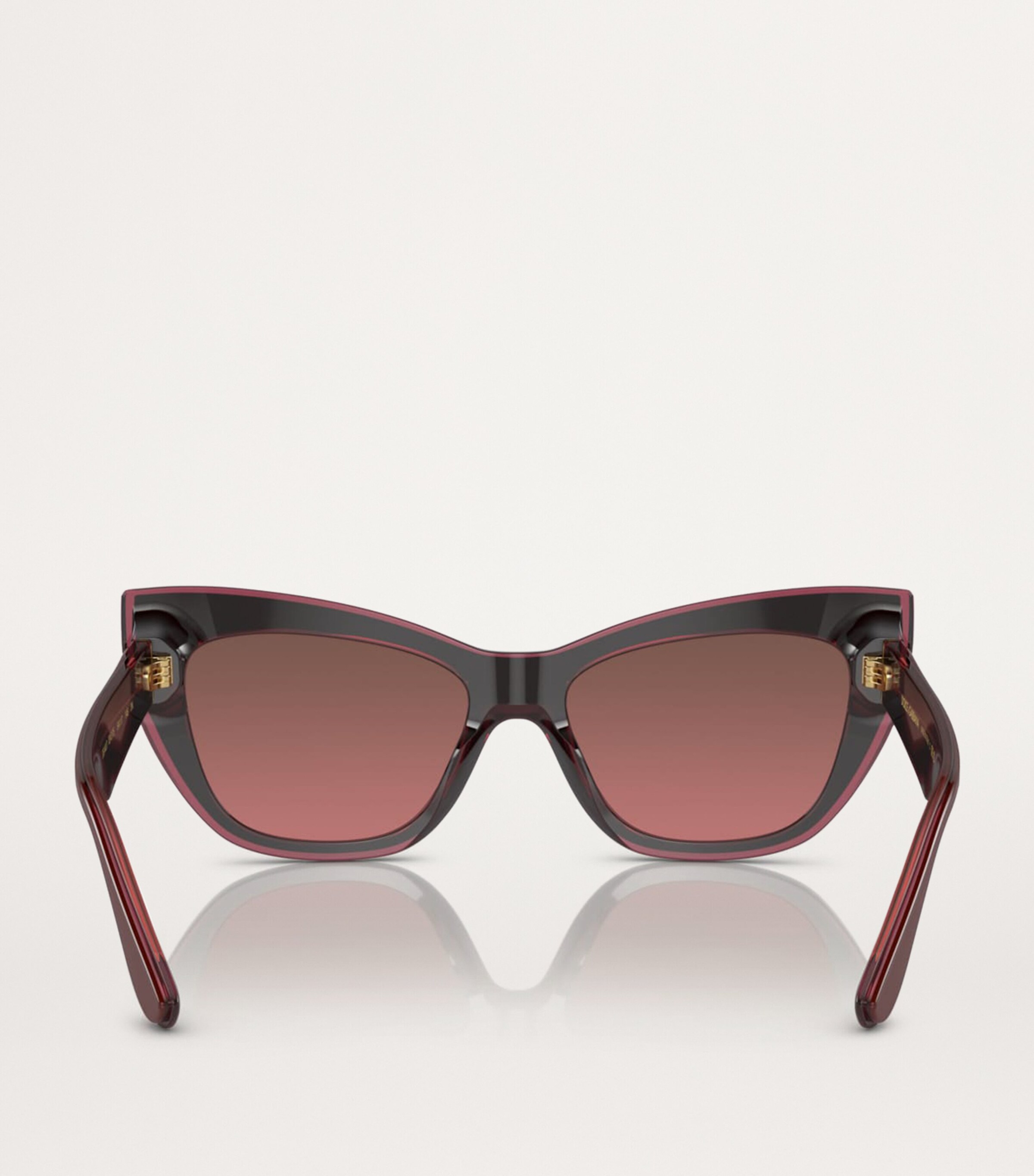 Dolce & Gabbana Burgundy Cat-Eye Sunglasses with Gold DG Accents Dolce & Gabbana - Cat-Eye Sunglasses in Acetate with DG Logo  main image 3