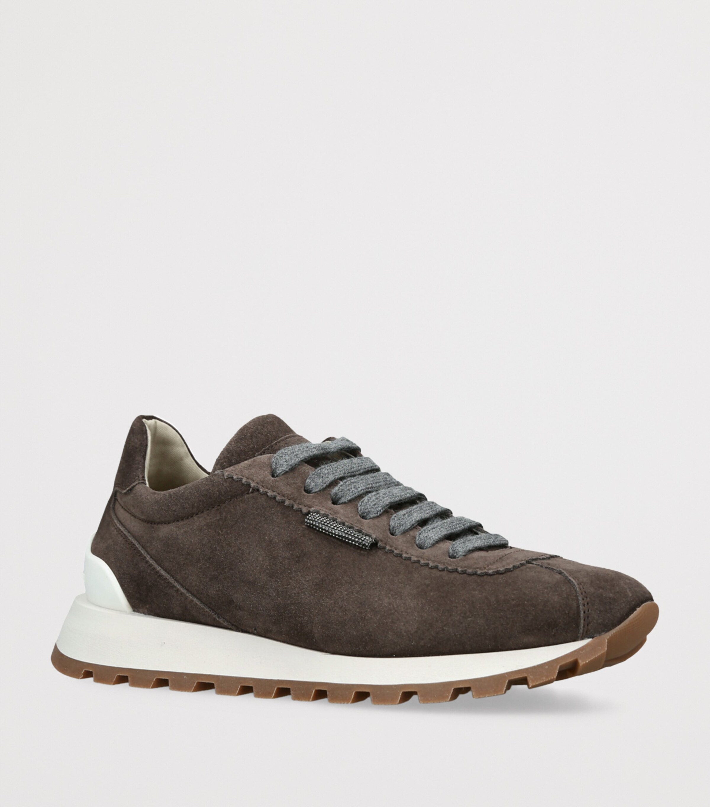 Brunello Cucinelli Suede Runner Sneakers Dark Brown Image 3