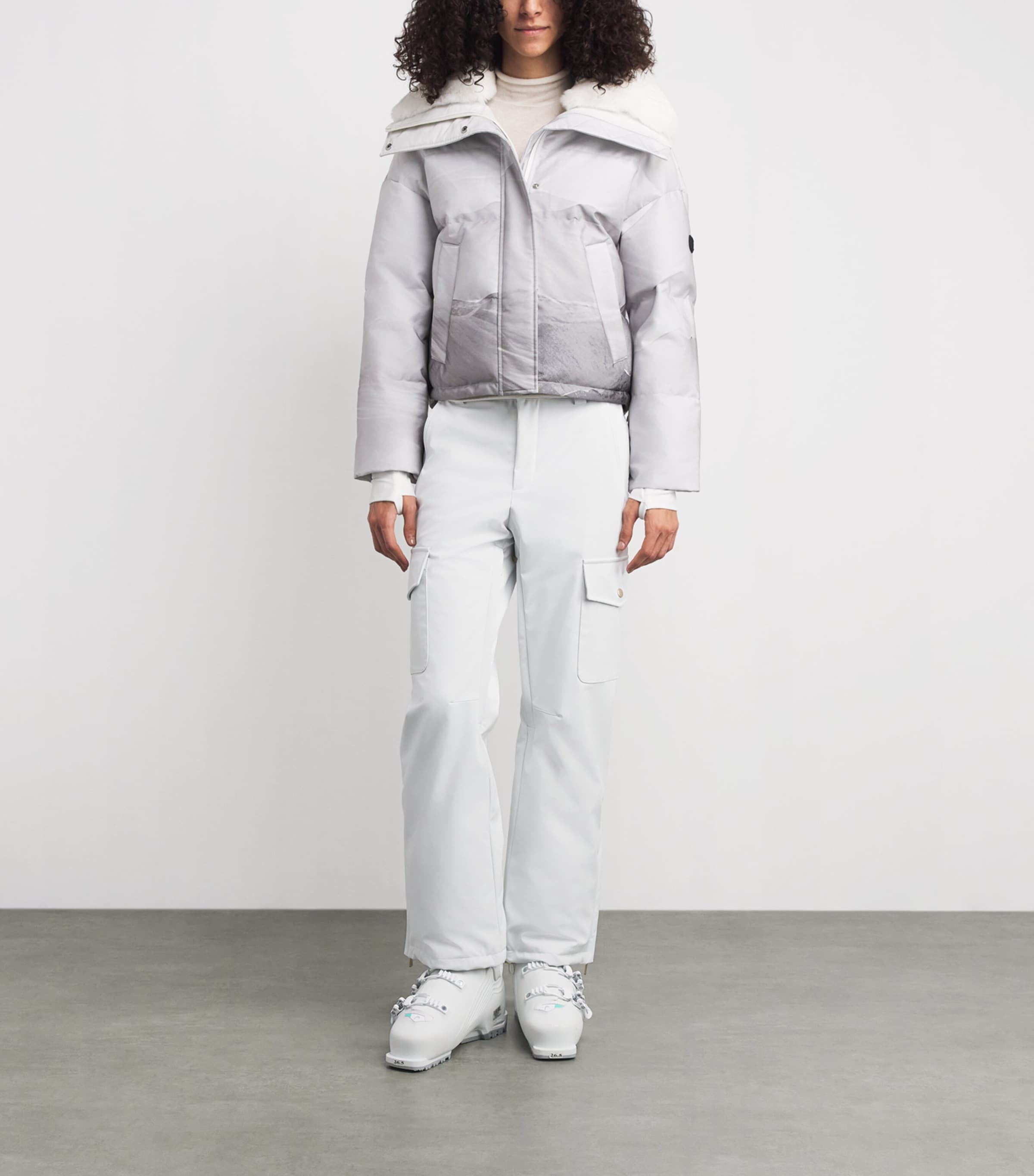 Down-Fur Technical Ski Jacket B3202 Image 2