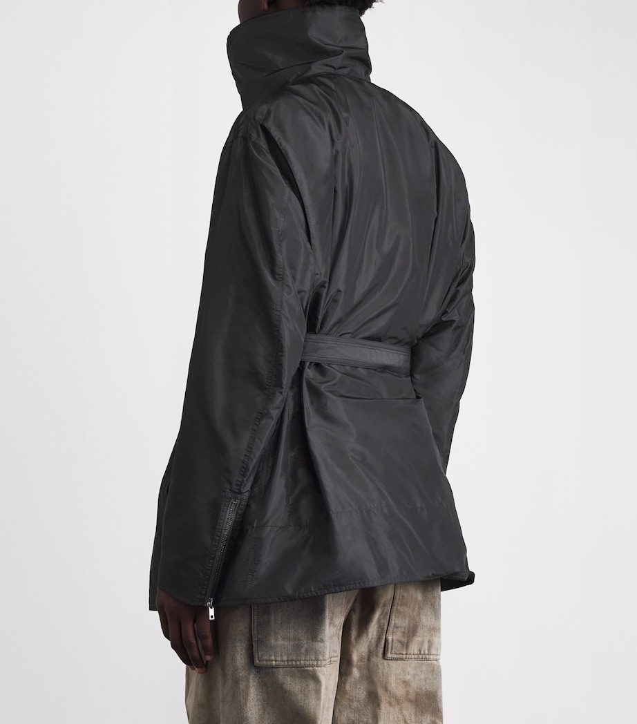 Rick Owens Mens Silk Taffeta Dracucaban Jacket Black Image 5