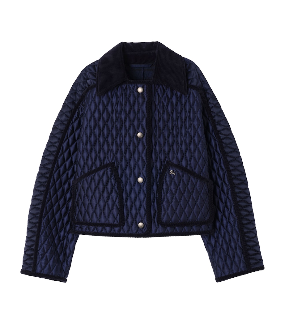 Burberry Womens Quilted Cropped Jacket Storm Image 1