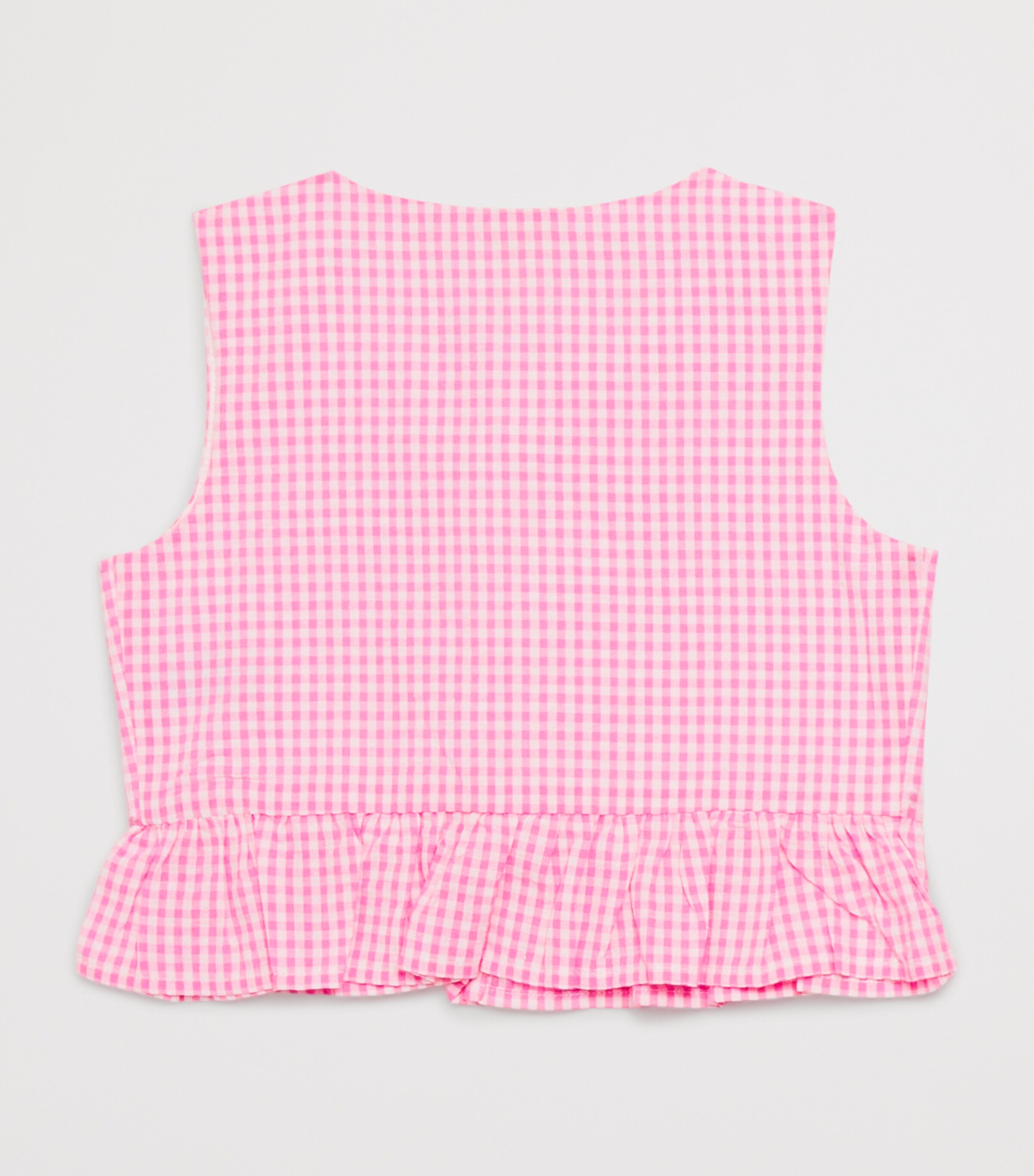 Cotton Gingham Elara Top (3-16 Years) PINK GINGHAM Image 2