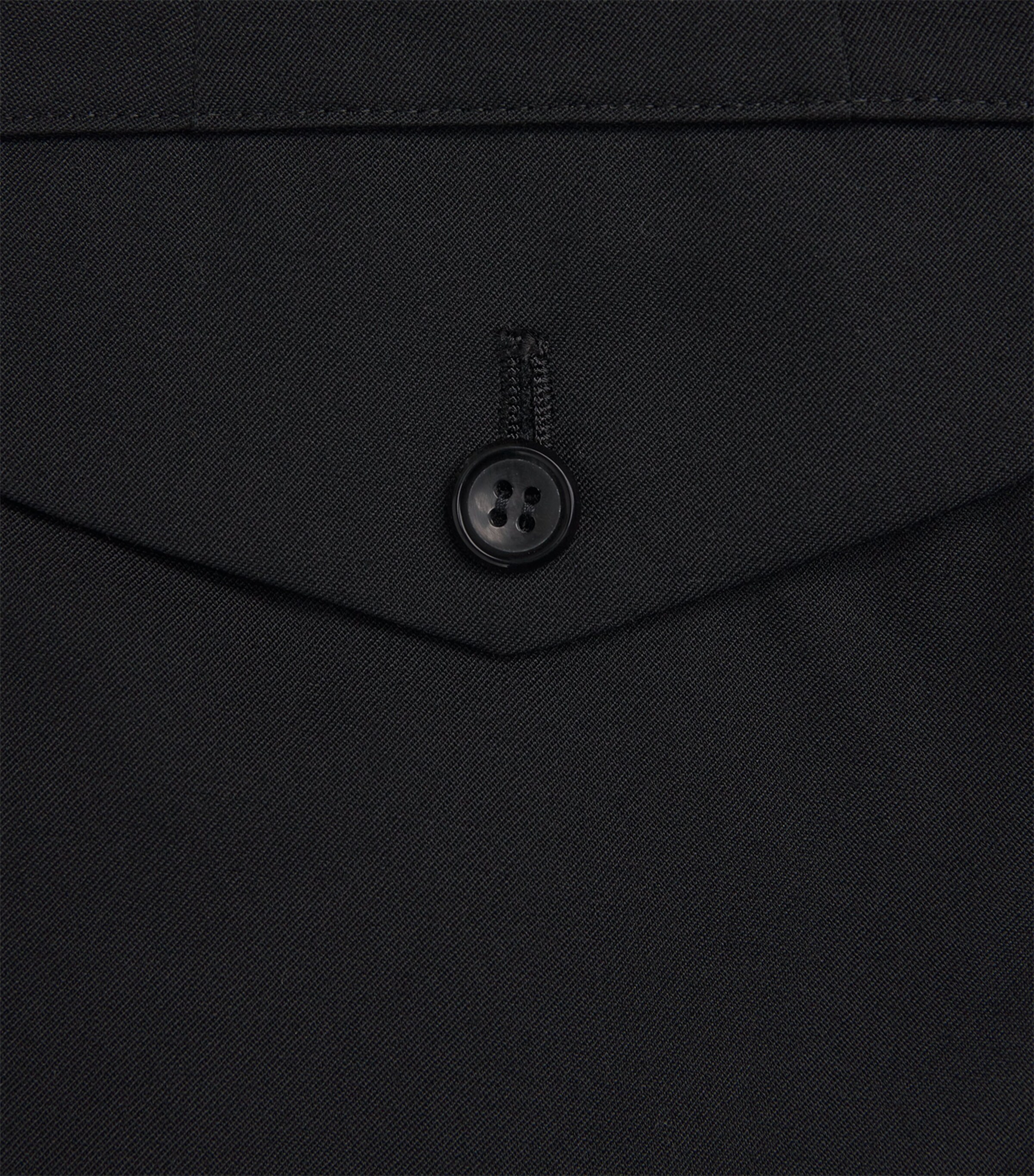Wool Pleated Trousers BLACK Image 5