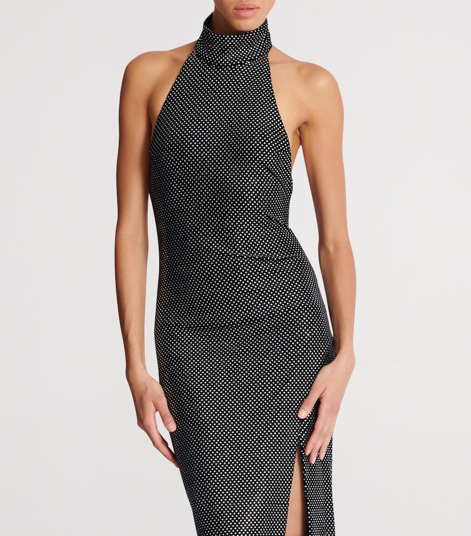 Velvet Embellished Maxi Dress EAC NOIR/ARGENT Image 3