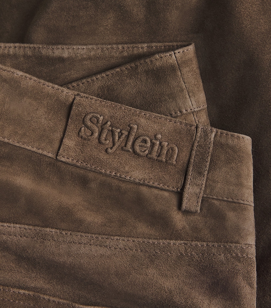 Suede Victory High-Rise Trousers PEBBLE BROWN Image 5