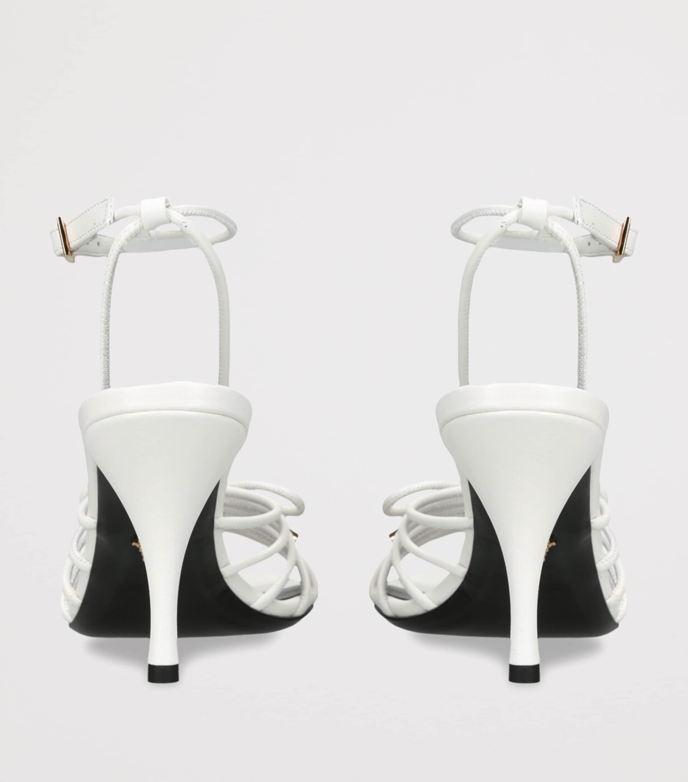 Leather Opera Bow Sandals 85 WHITE Image 2