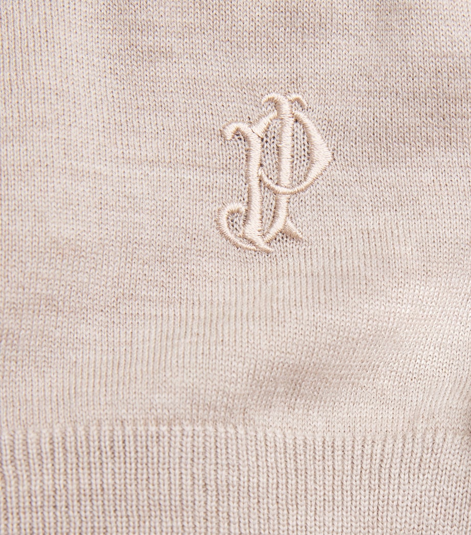 Wool Polo Shirt TAUPE Image 5