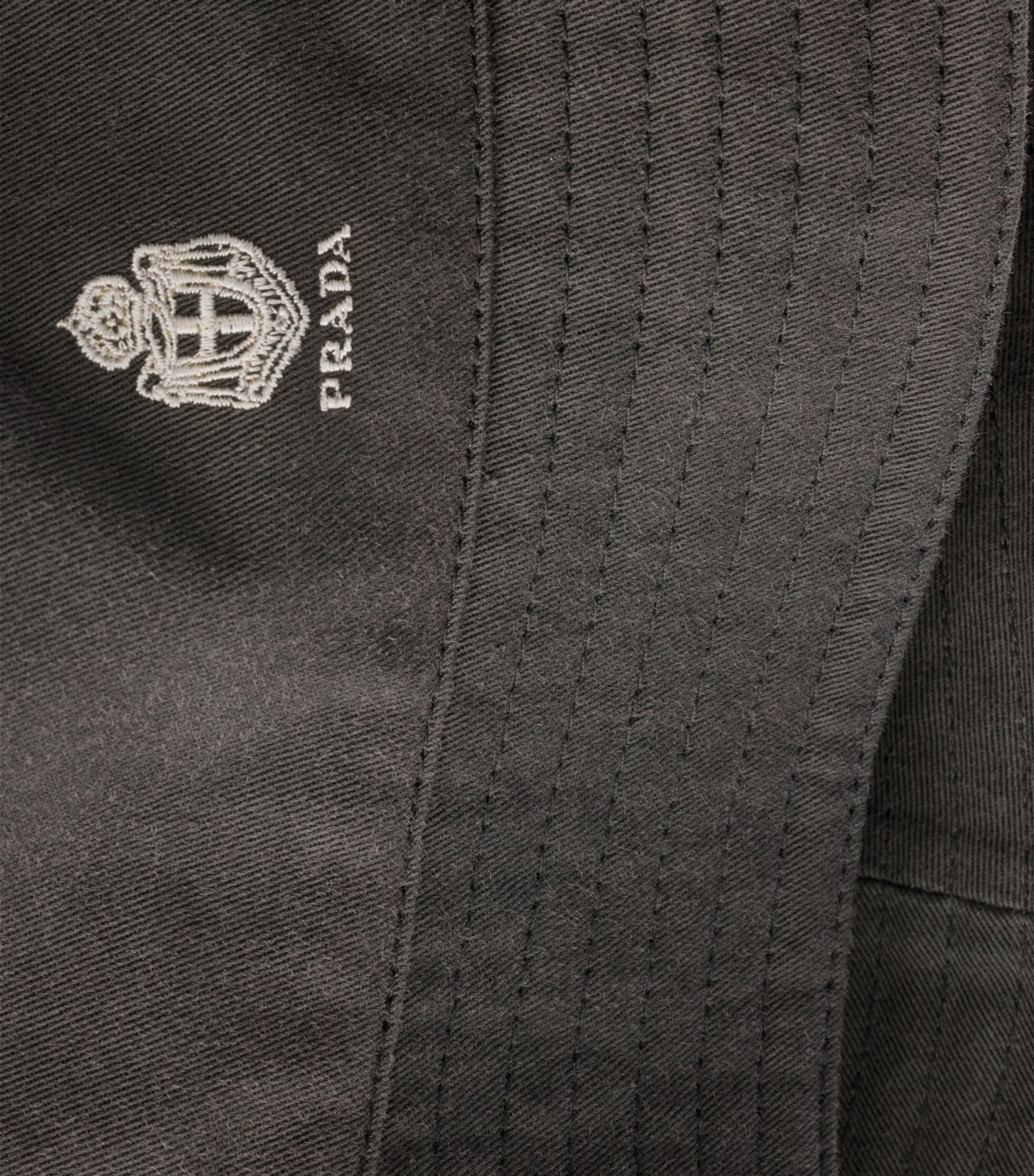 Prada Old Gabardine Bucket Hat Black Image 3