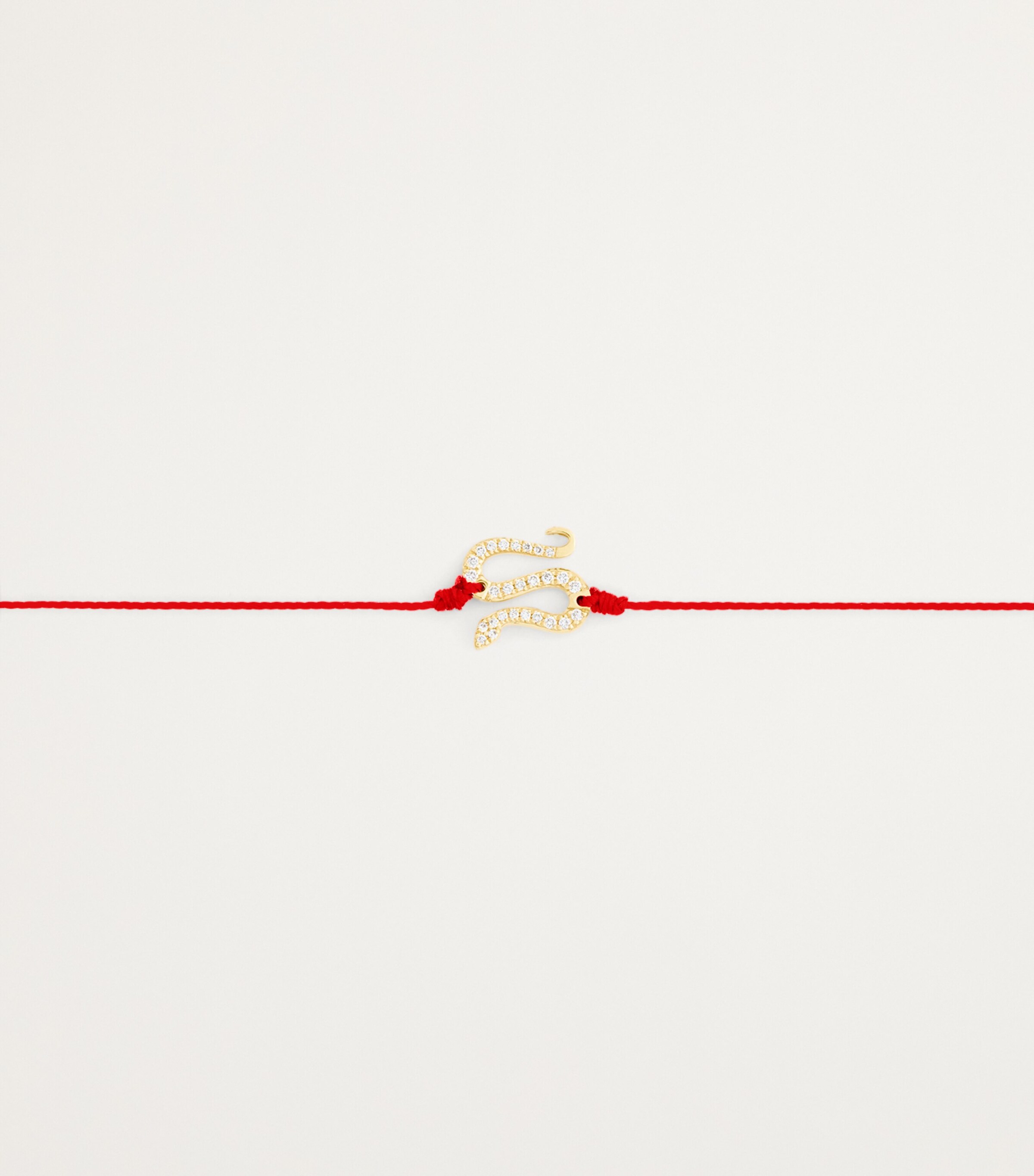 Yellow Gold and Diamond Snake String Bracelet YELLOW GOLD Image 3