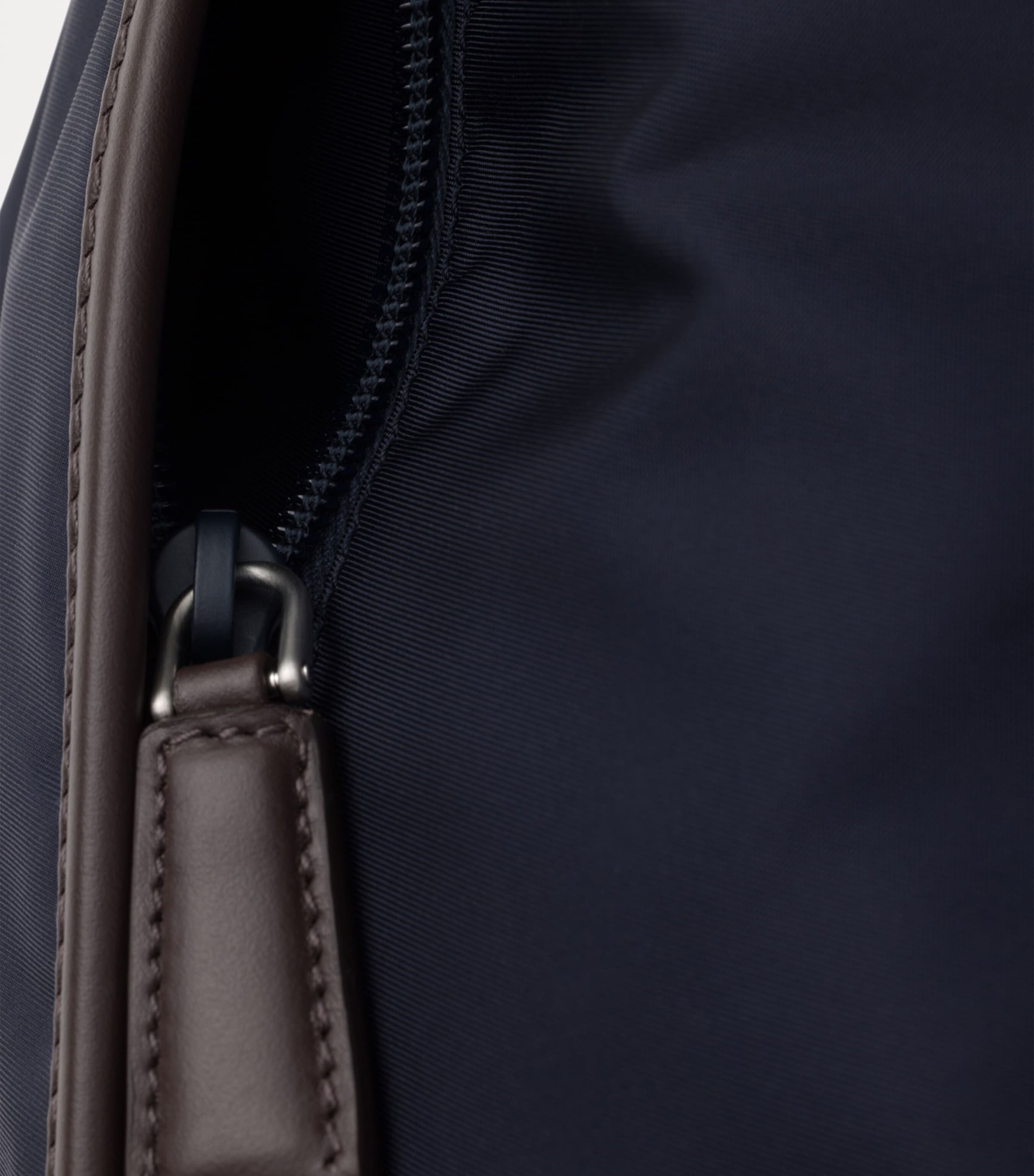 Small Re-Nylon and Leather Messenger Bag F0C1B Image 6