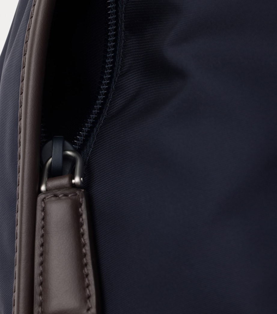 Small Re-Nylon and Leather Messenger Bag F0C1B Image 6