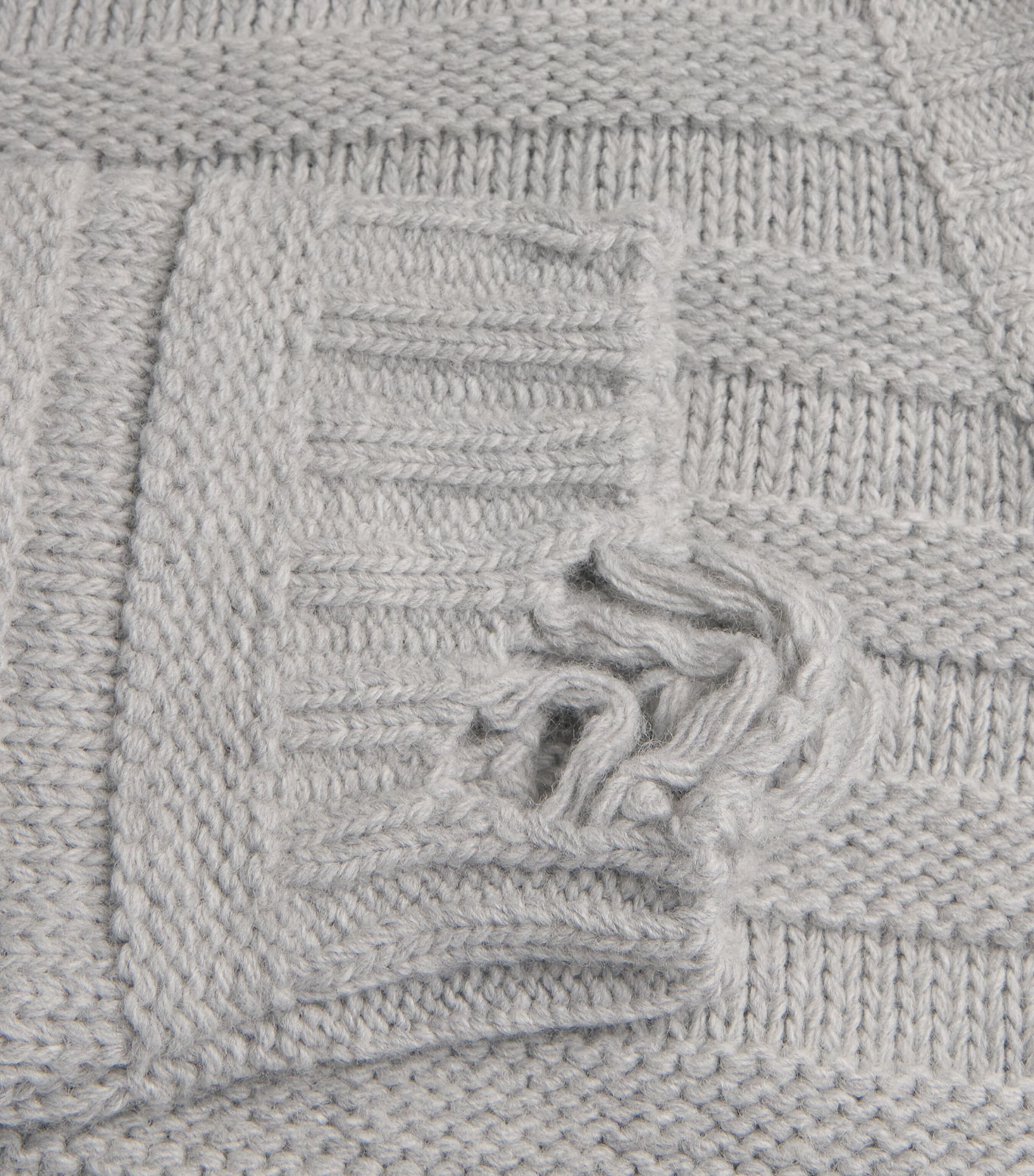 Wool-Blend Distressed Cardigan 857M - L GREY MELANG Image 5