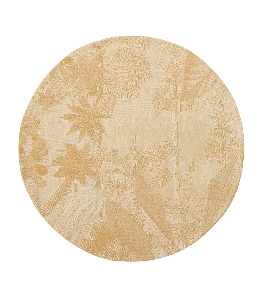 Cotton Sinharaja Round Placemat (38cm) YELLOW Image 1