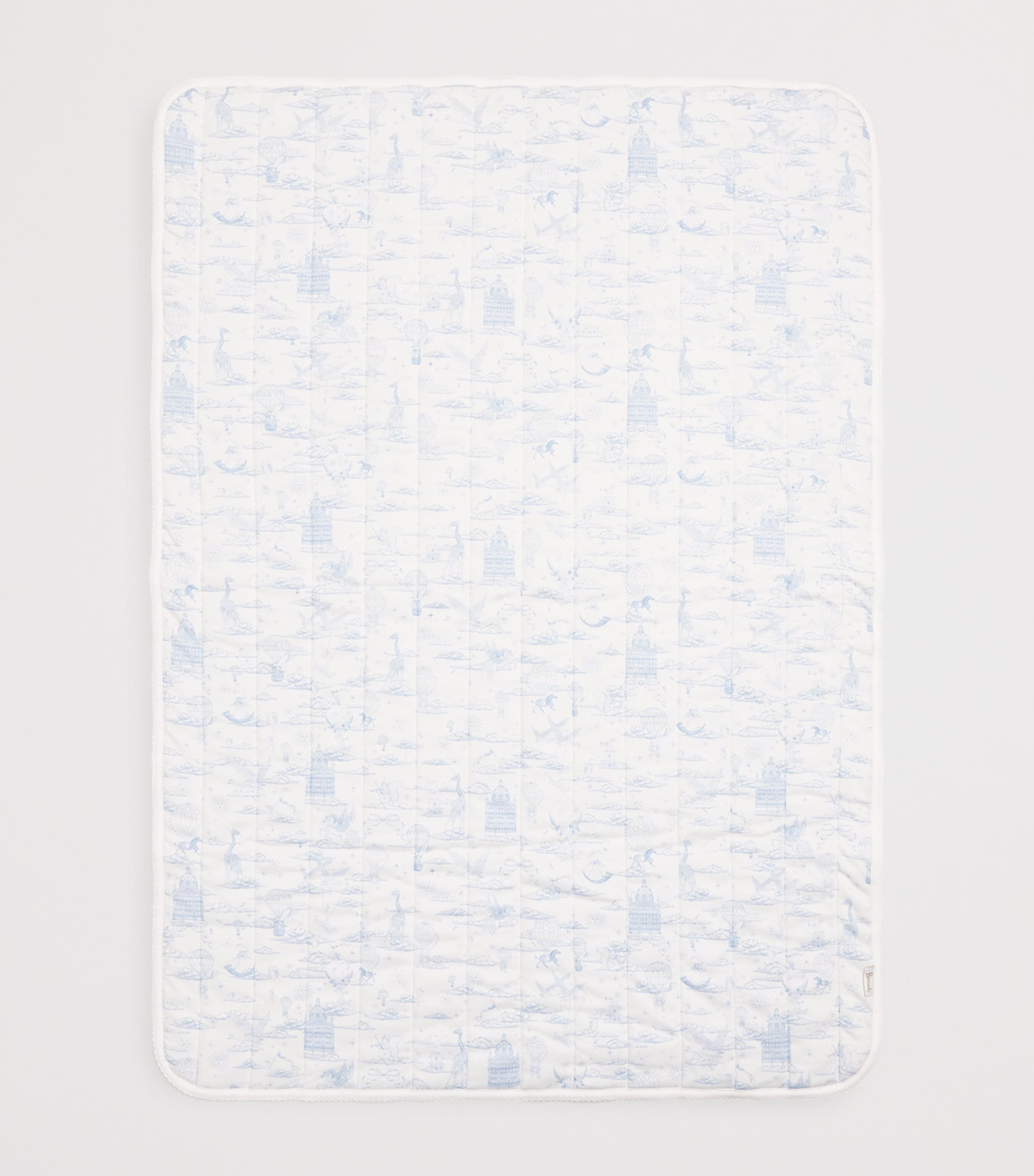 Cotton Jersey Balloon Blanket (100cm x 107cm) BLUE Image 2