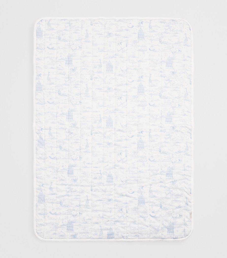 Cotton Jersey Balloon Blanket (100cm x 107cm) BLUE Image 2