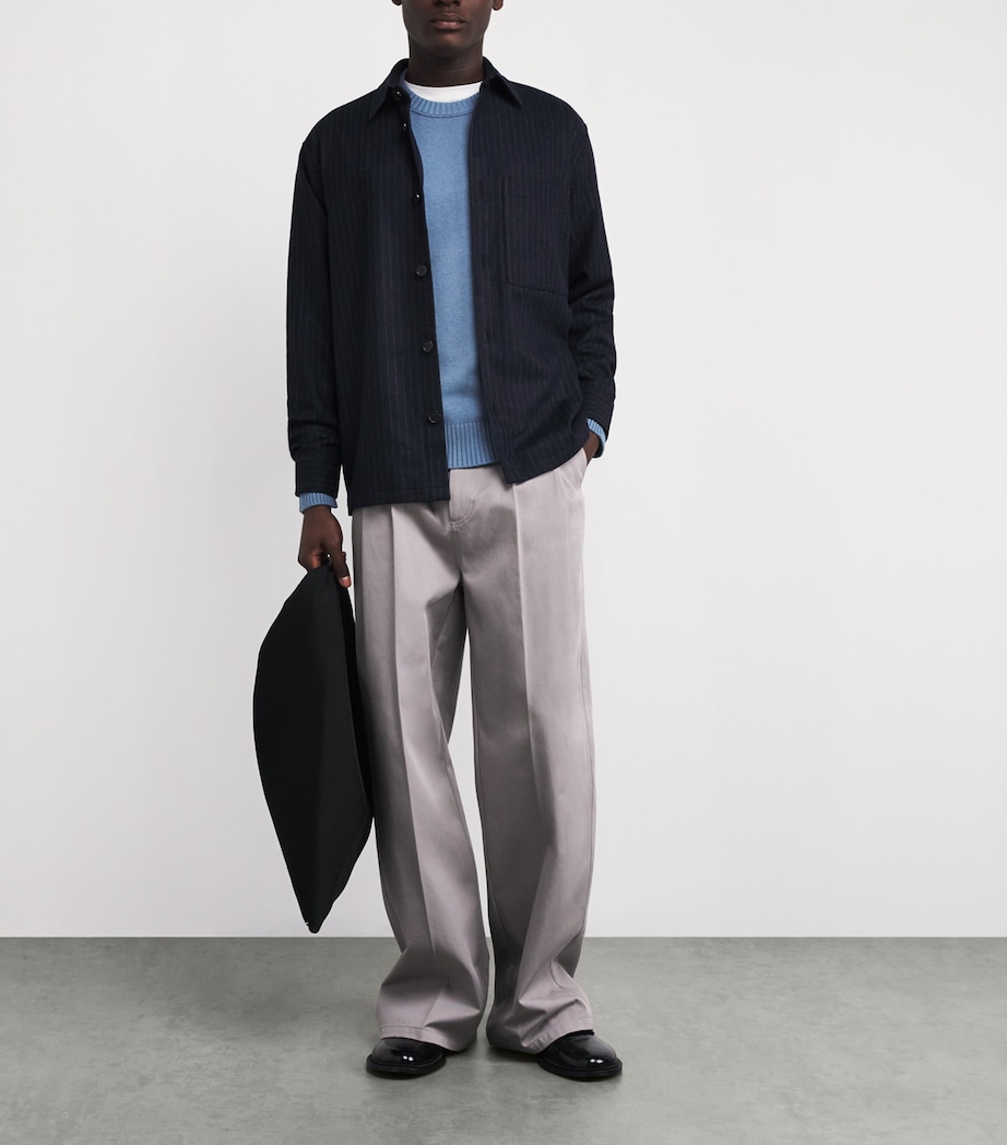 Wool-Cashmere Sweater 486 PRB BLUE Image 2