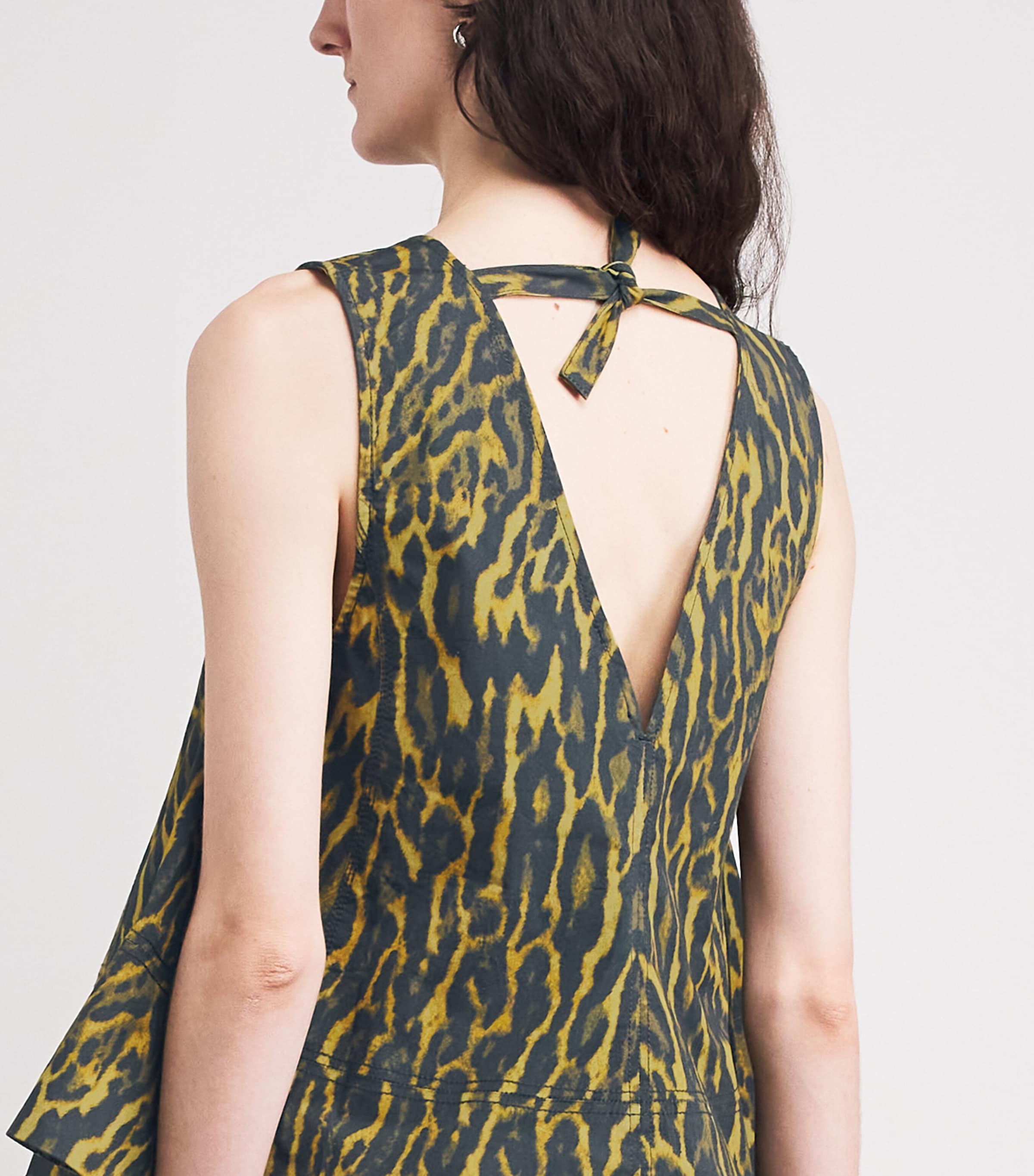 Organic Cotton Leopard Blouse 894 KHAKI Image 6