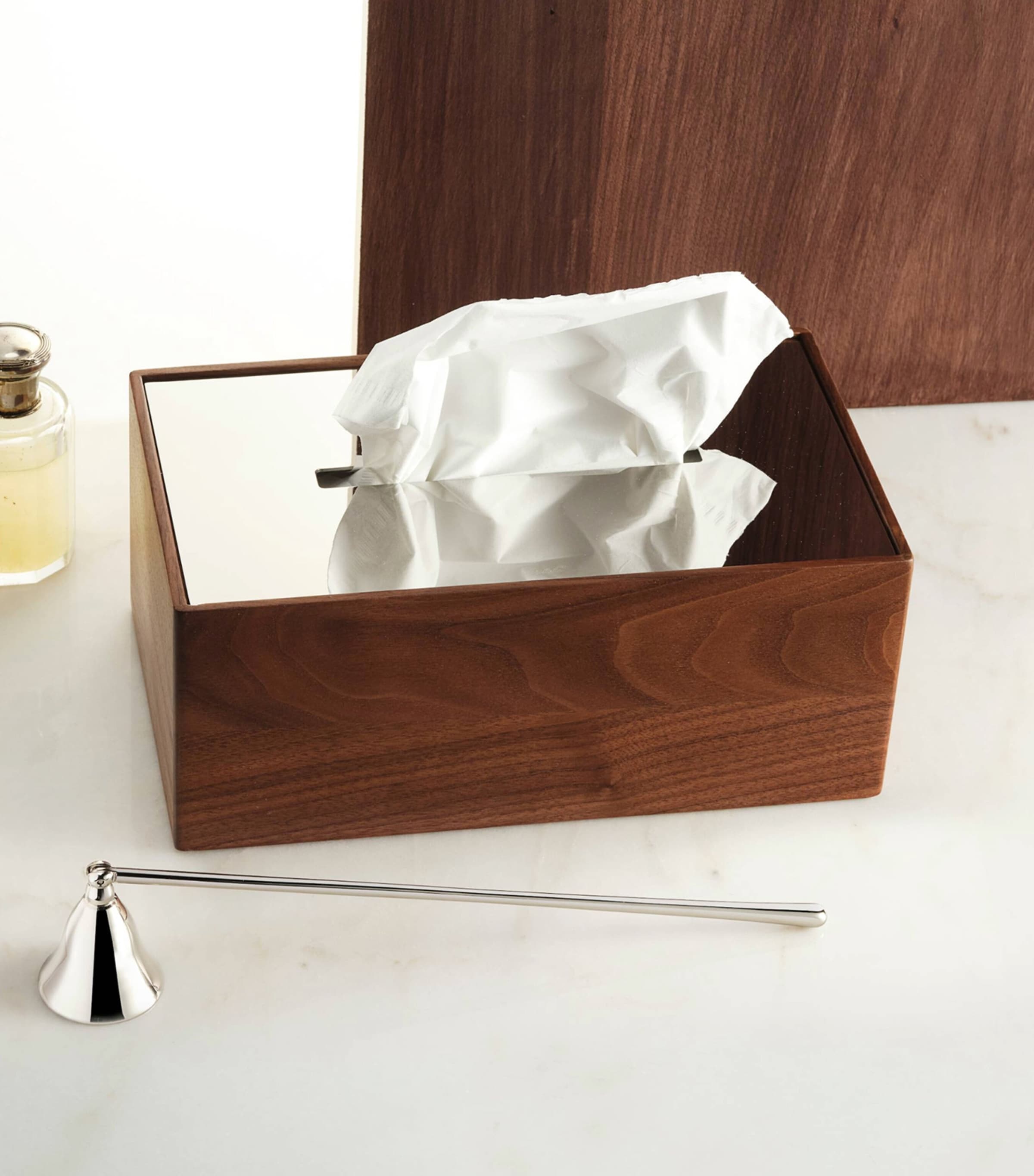 Walnut-Steel UNI Tissue Box BROWN Image 3