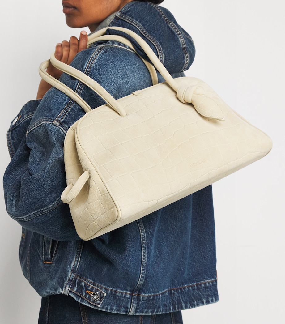 Suede Turismo Top-Handle Bag 120 IVORY Image 2