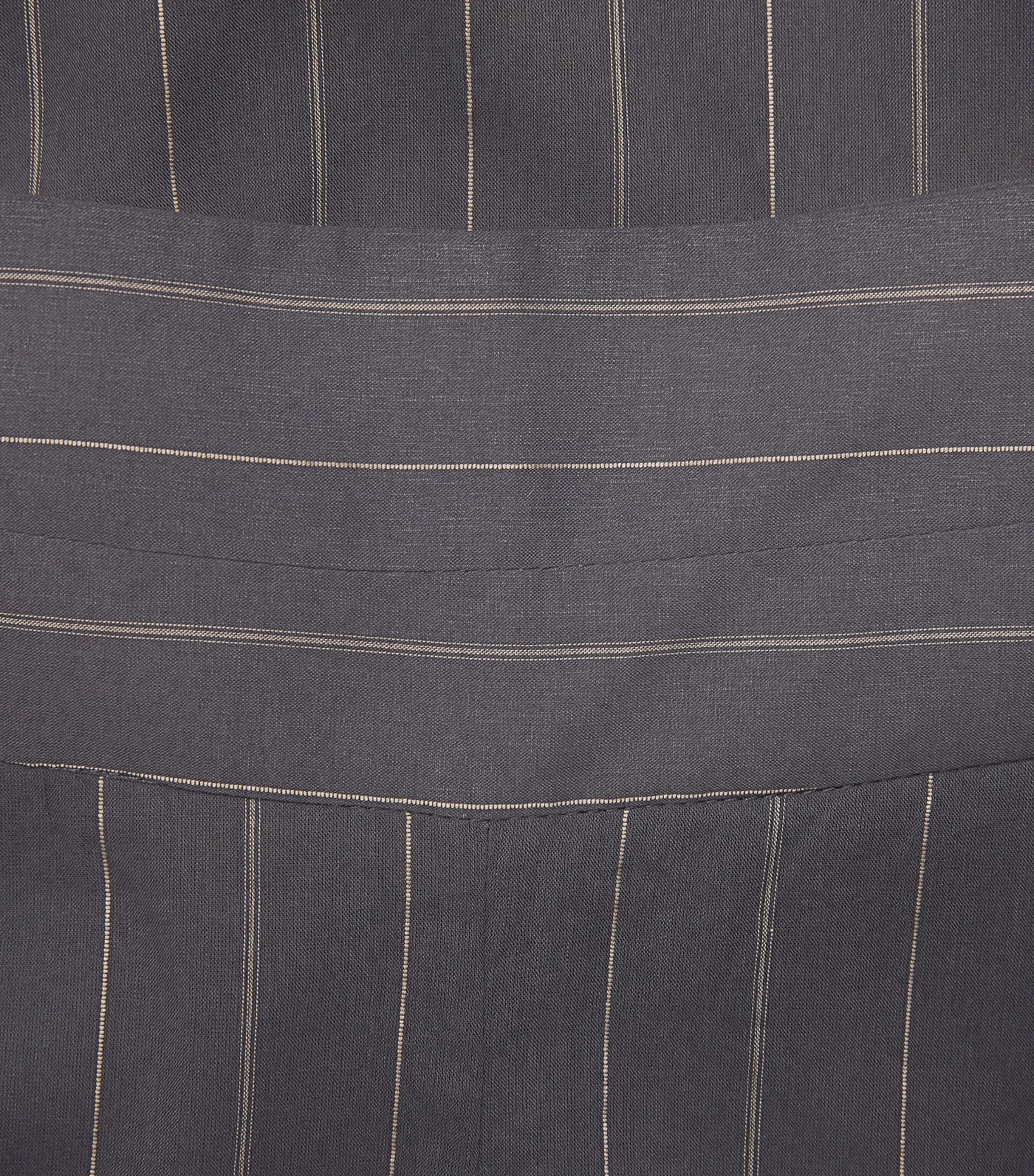 Palmer//Harding Womens Stretch-Cotton Stripe Lumen Trousers Grey Cotton Voile Image 6