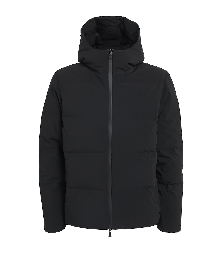 Herno Mens Waterproof Hooded Down Jacket Nero Image 1