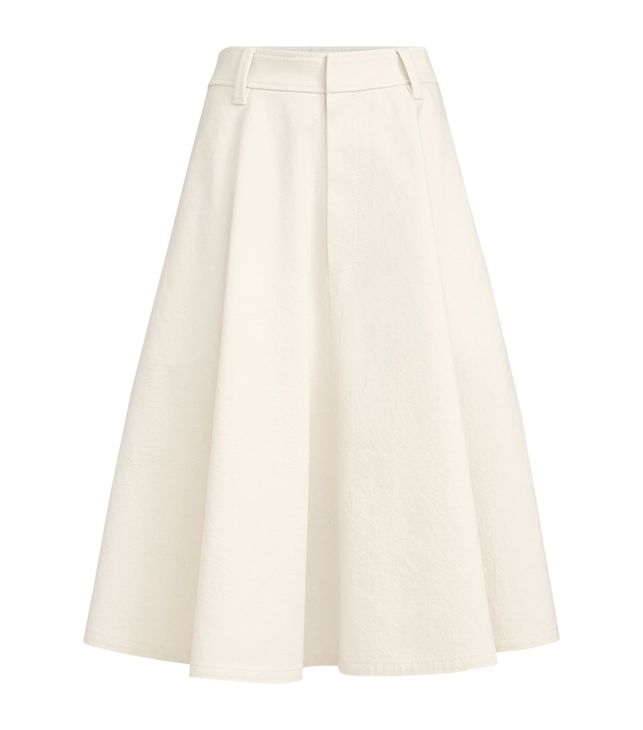 Brunello Cucinelli Womens Denim Midi Skirt Image 1