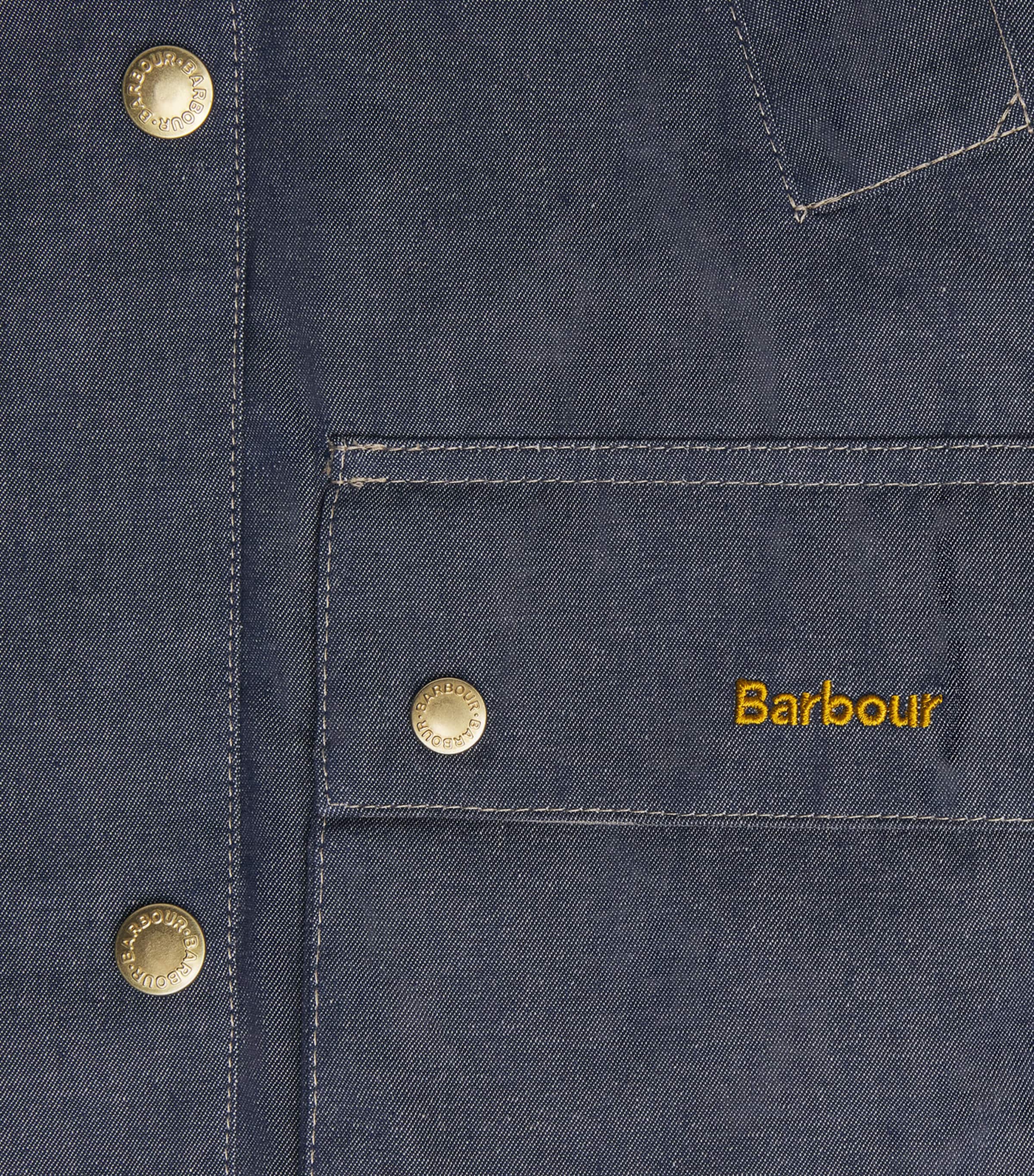 Barbour Womens Denim Asker Jacket Indigo/dress Image 6