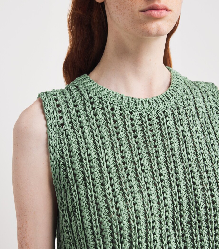 Cotton-Blend Sweater Vest 8130 WILLOW Image 6